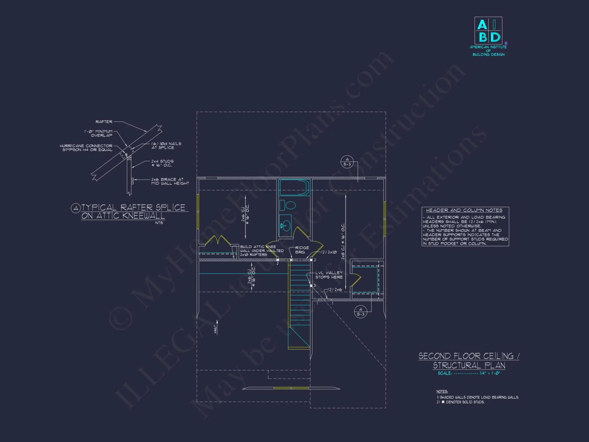 Craftsman house Plan: 2-Story Floor Plan with CAD Designs