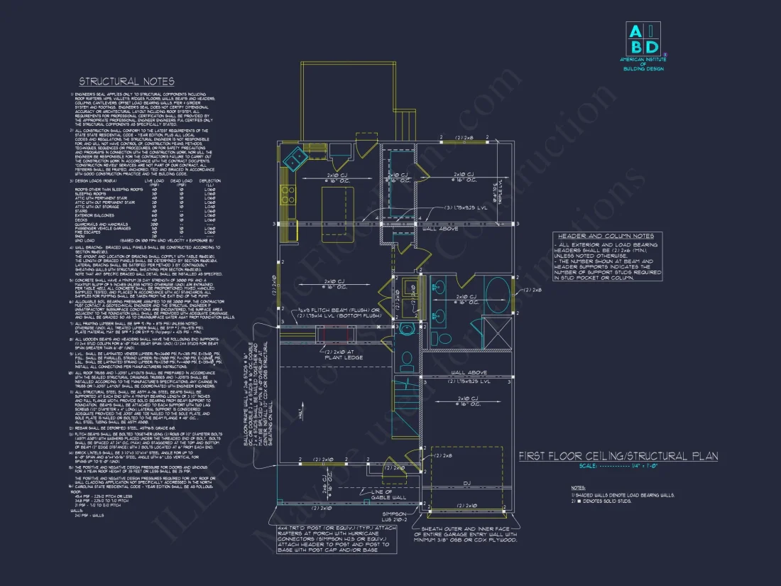 Craftsman house Plan: 2-Story Floor Plan with CAD Designs