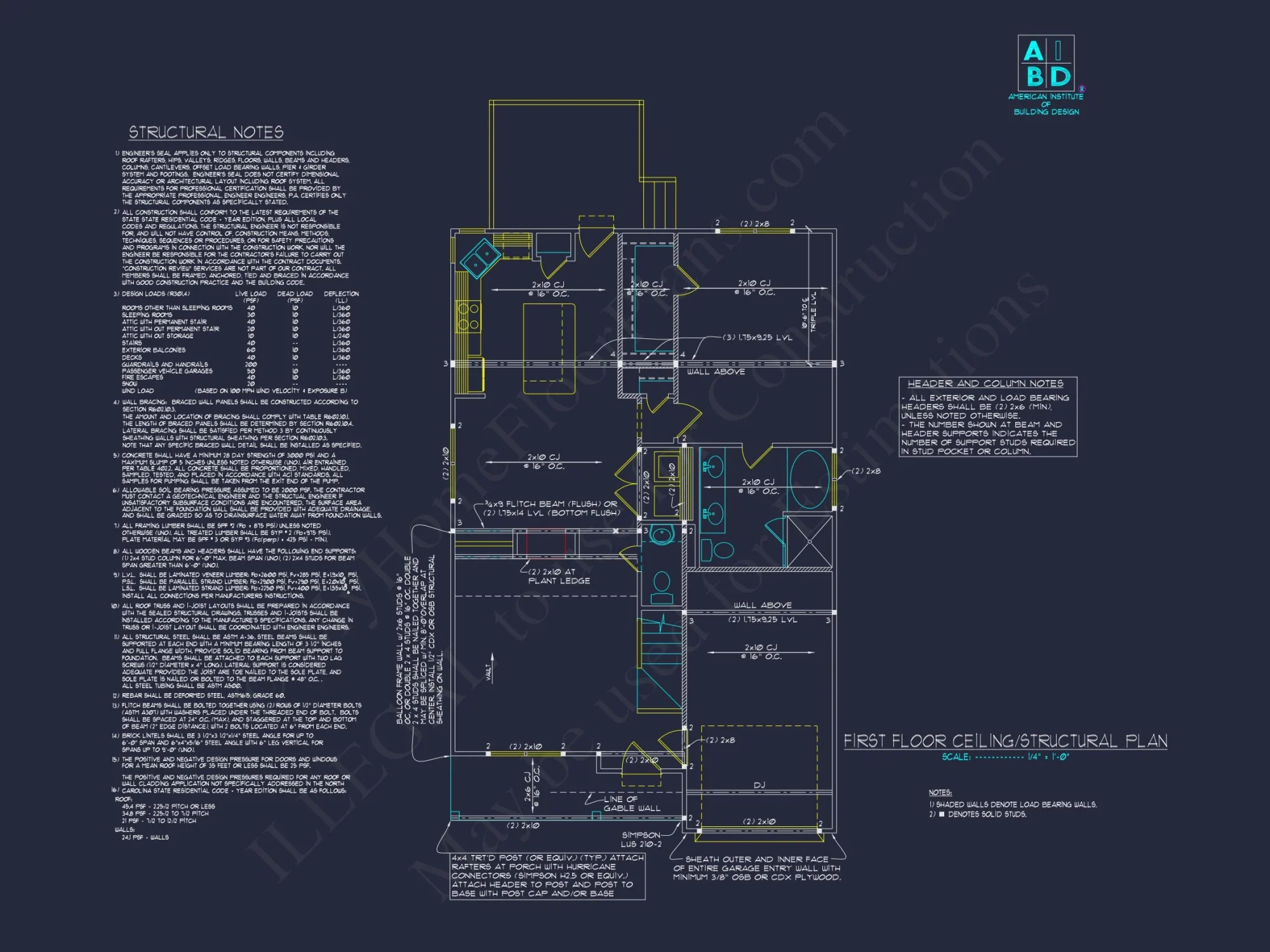 Craftsman house Plan: 2-Story Floor Plan with CAD Designs