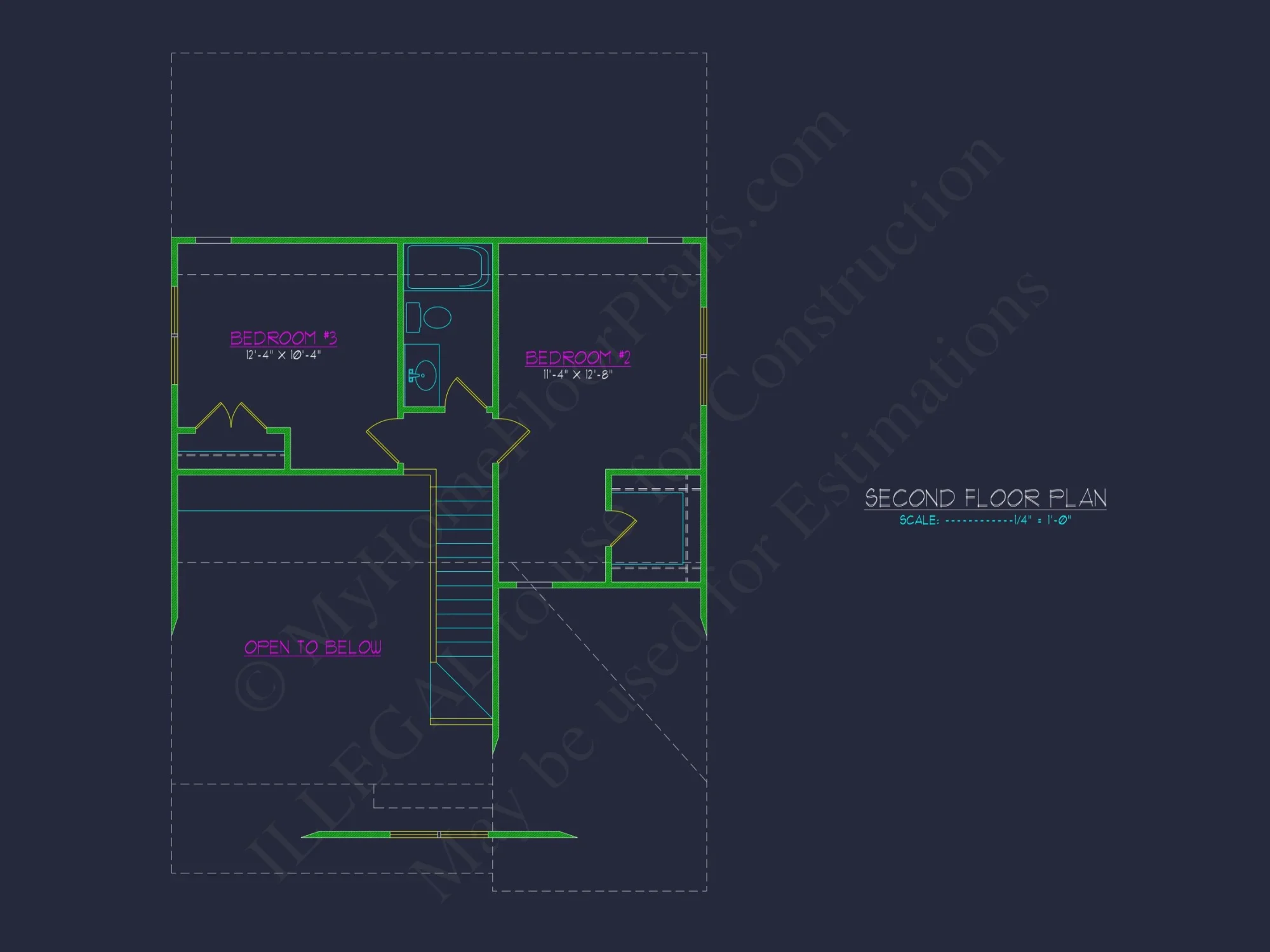 Craftsman house Plan: 2-Story Floor Plan with CAD Designs