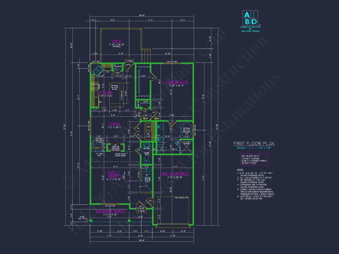 Craftsman house Plan: 2-Story Floor Plan with CAD Designs