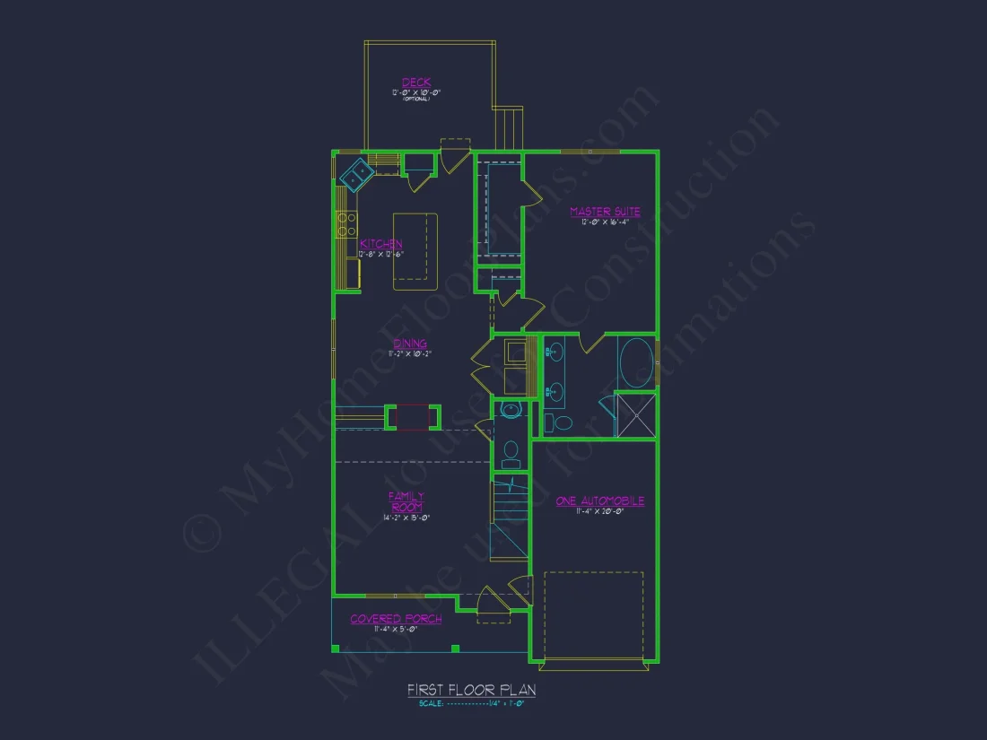 Craftsman house Plan: 2-Story Floor Plan with CAD Designs