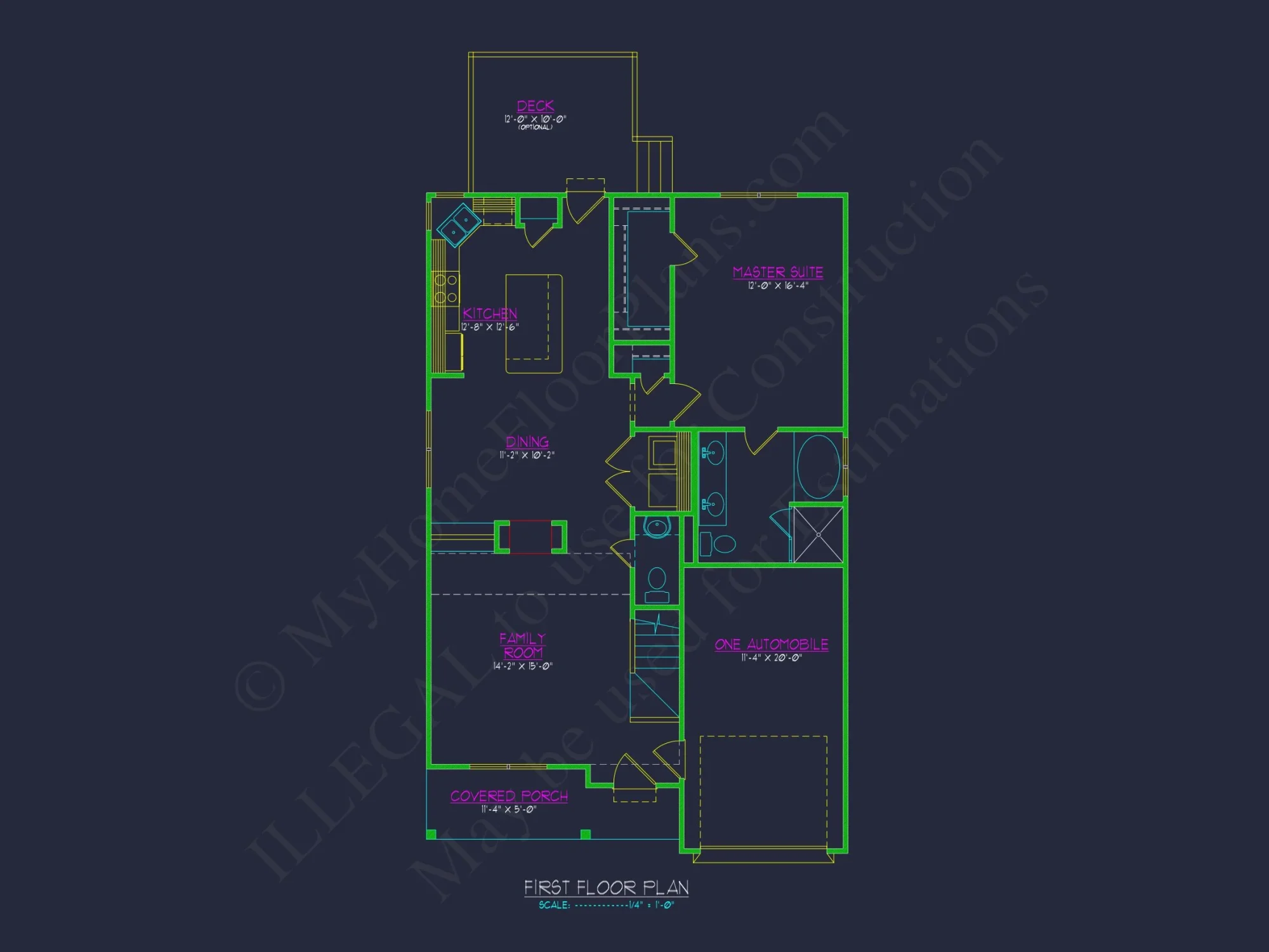 Craftsman house Plan: 2-Story Floor Plan with CAD Designs