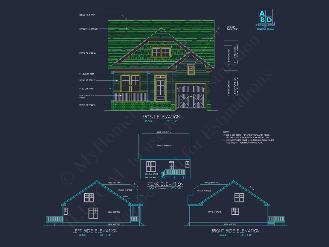 Craftsman house Plan: 2-Story Floor Plan with CAD Designs