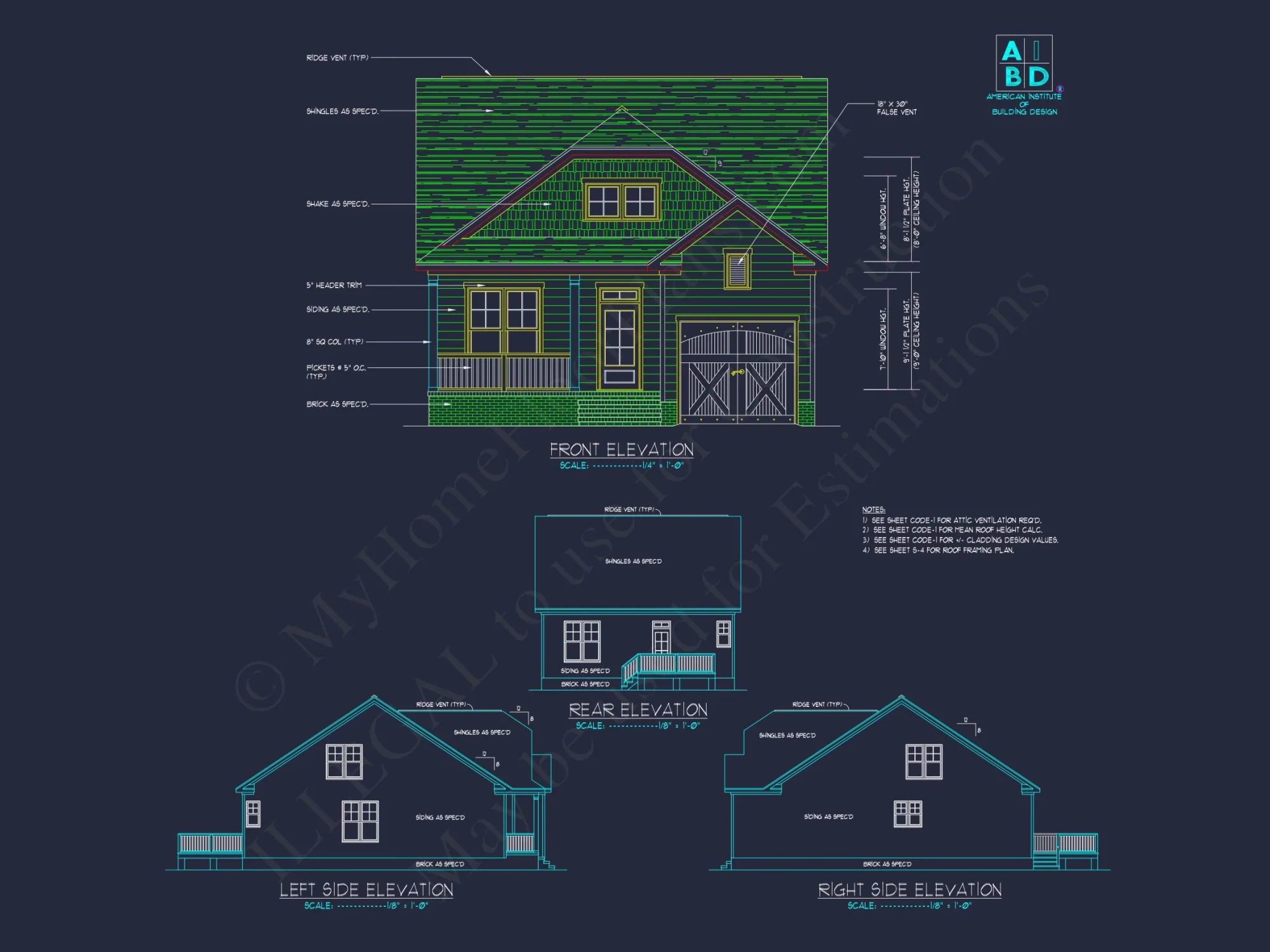 Craftsman house Plan: 2-Story Floor Plan with CAD Designs