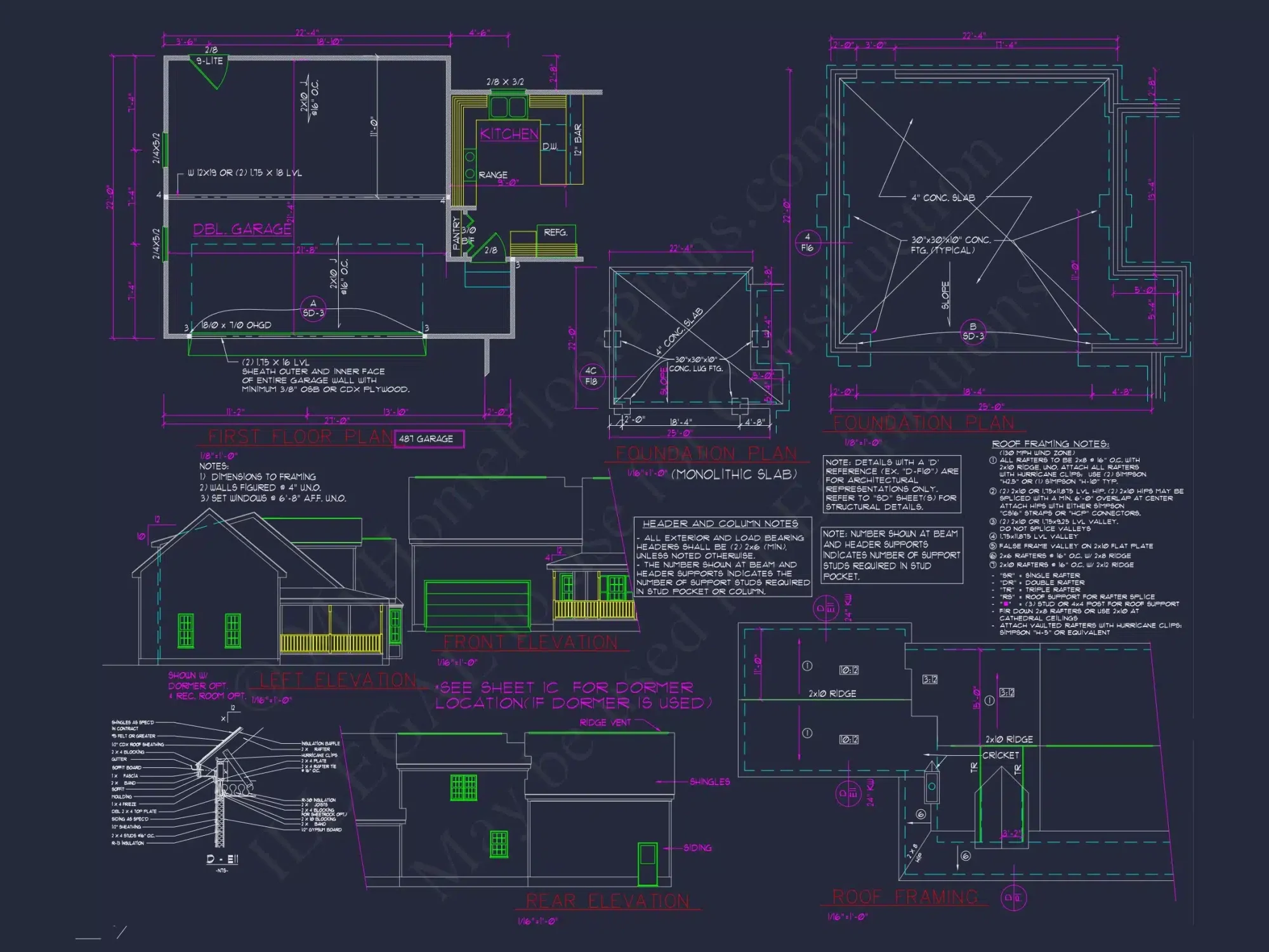 Beautiful 2-Story house Plan with CAD Designs and Blueprint