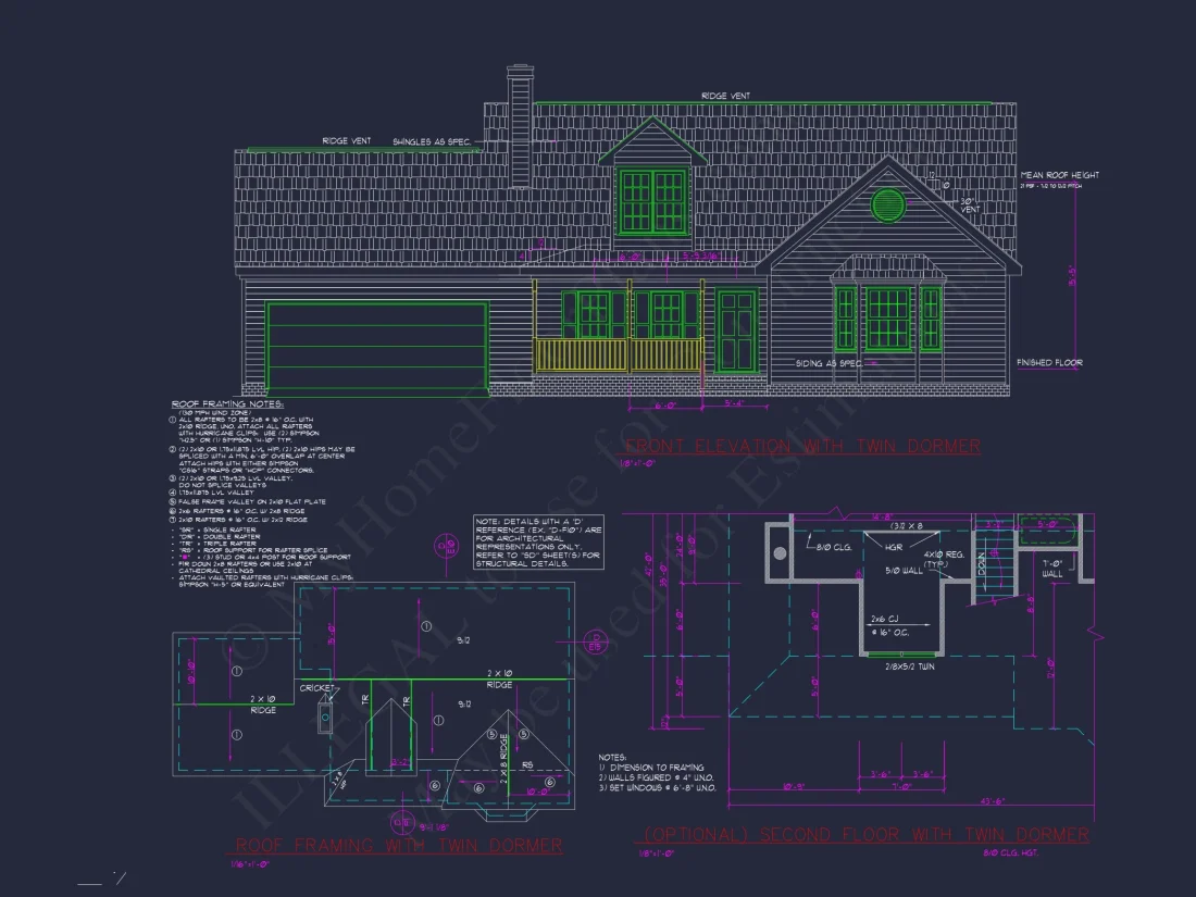 Beautiful 2-Story house Plan with CAD Designs and Blueprint