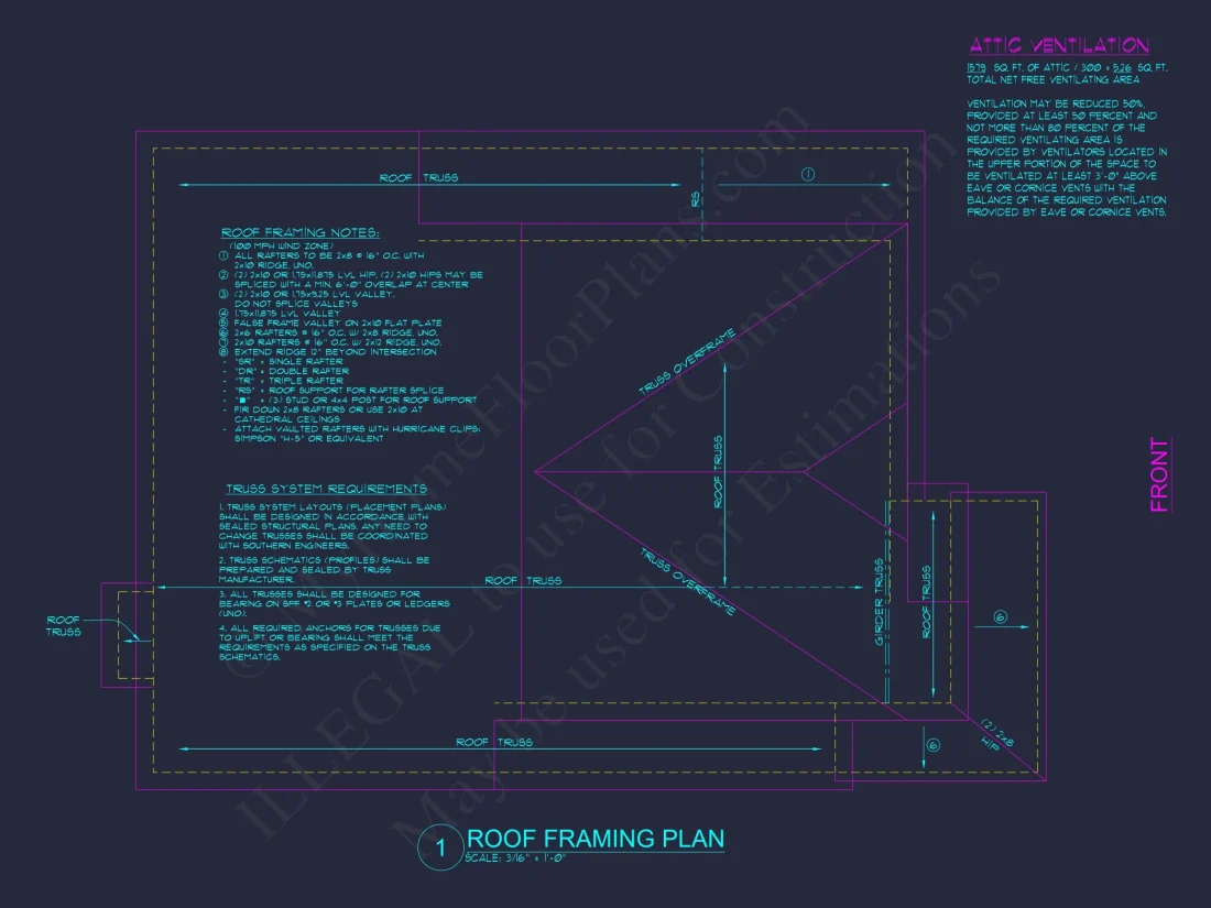 2-Story Traditional house Plan with 4 Bedrooms and Open Floor Plan
