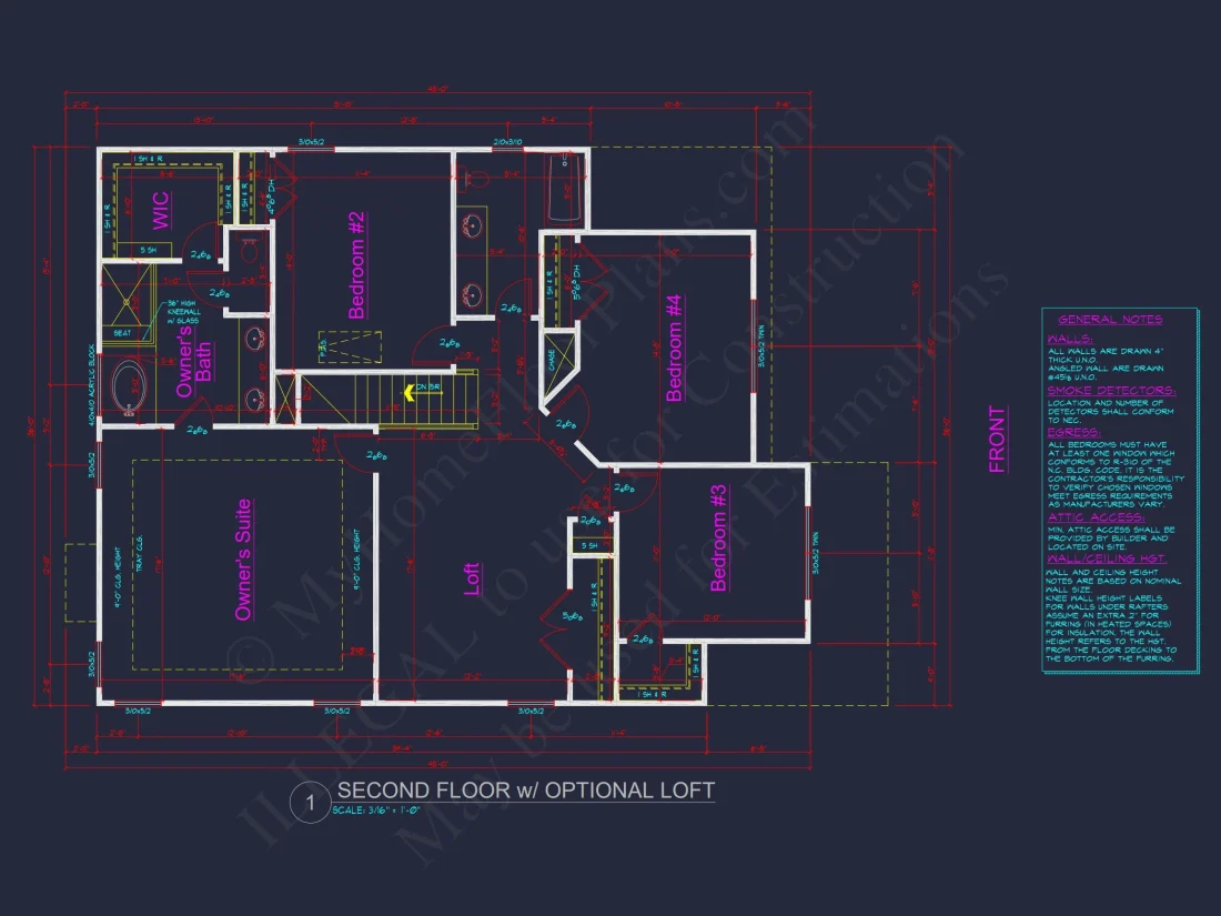 2-Story Traditional house Plan with 4 Bedrooms and Open Floor Plan