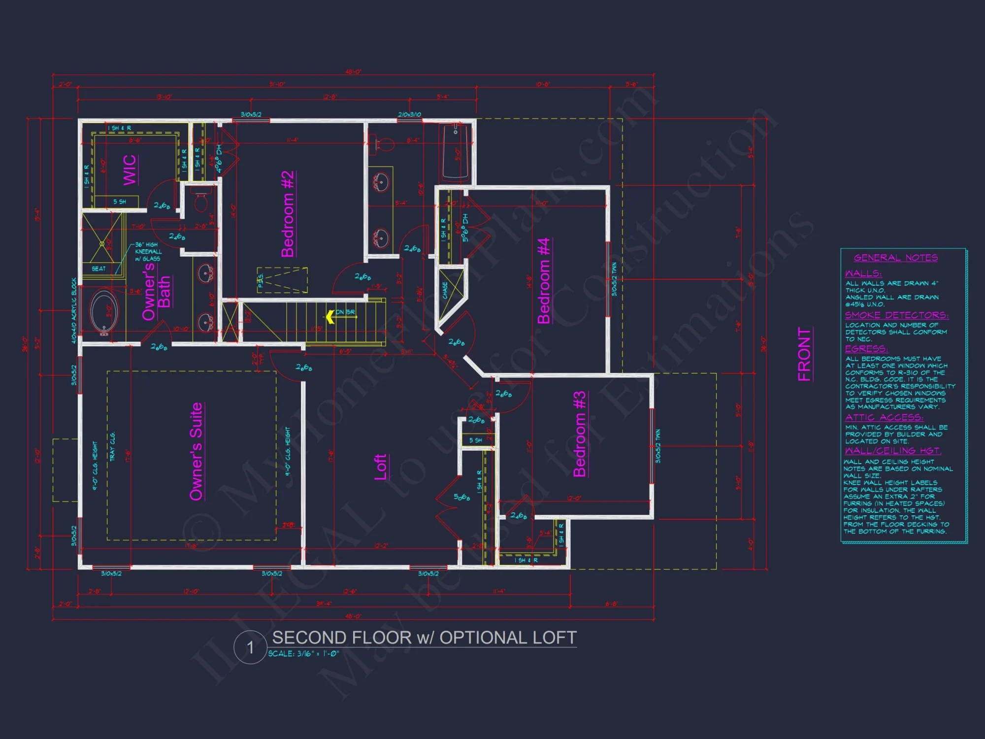 2-Story Traditional house Plan with 4 Bedrooms and Open Floor Plan