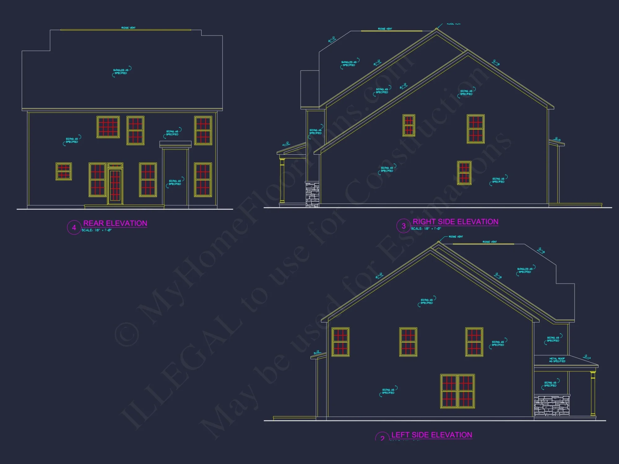2-Story Traditional house Plan with 4 Bedrooms and Open Floor Plan