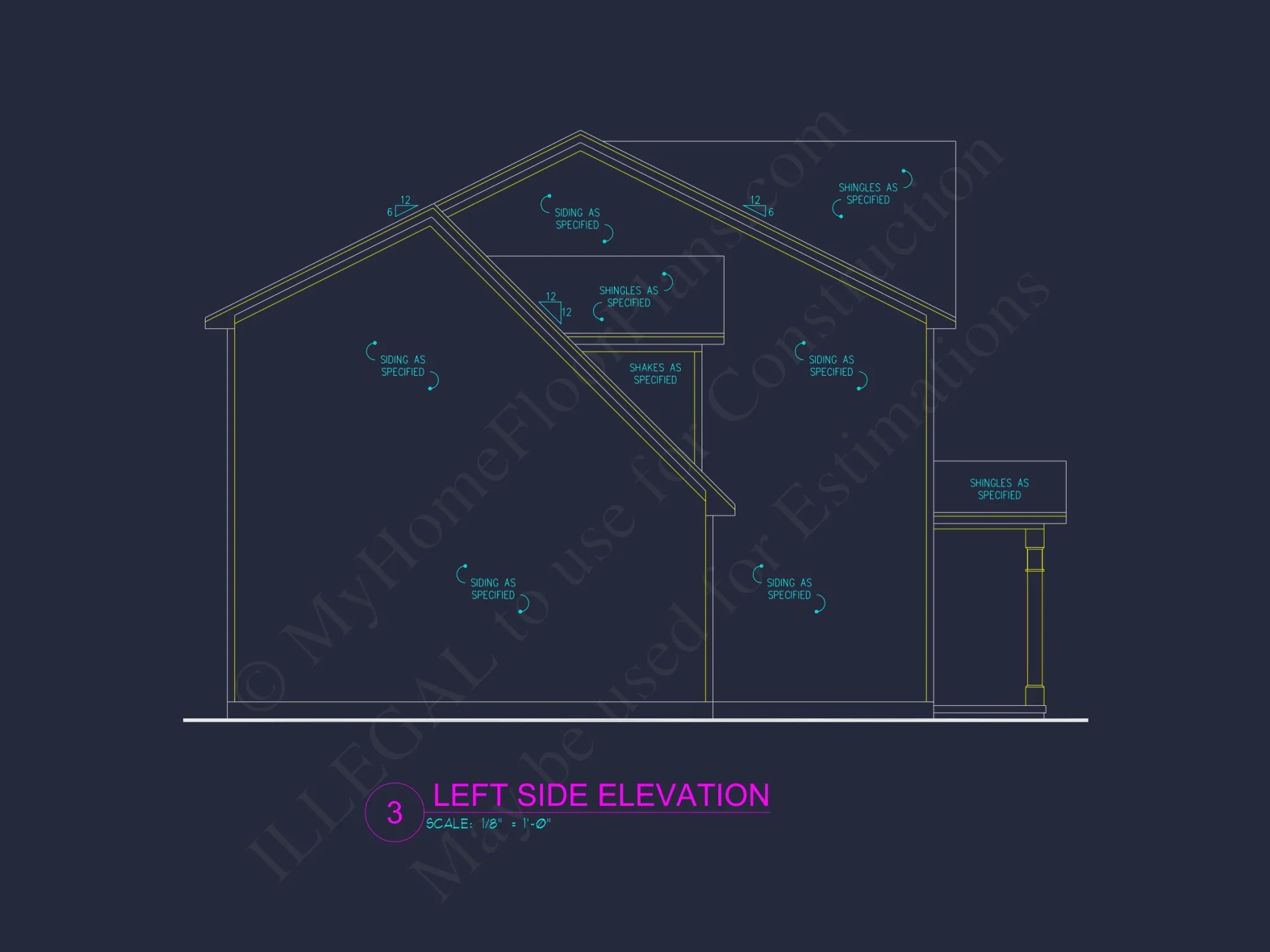 Two-Story 3-Bedroom Traditional house Plan with 2-Car Garage (1875 sq ft)