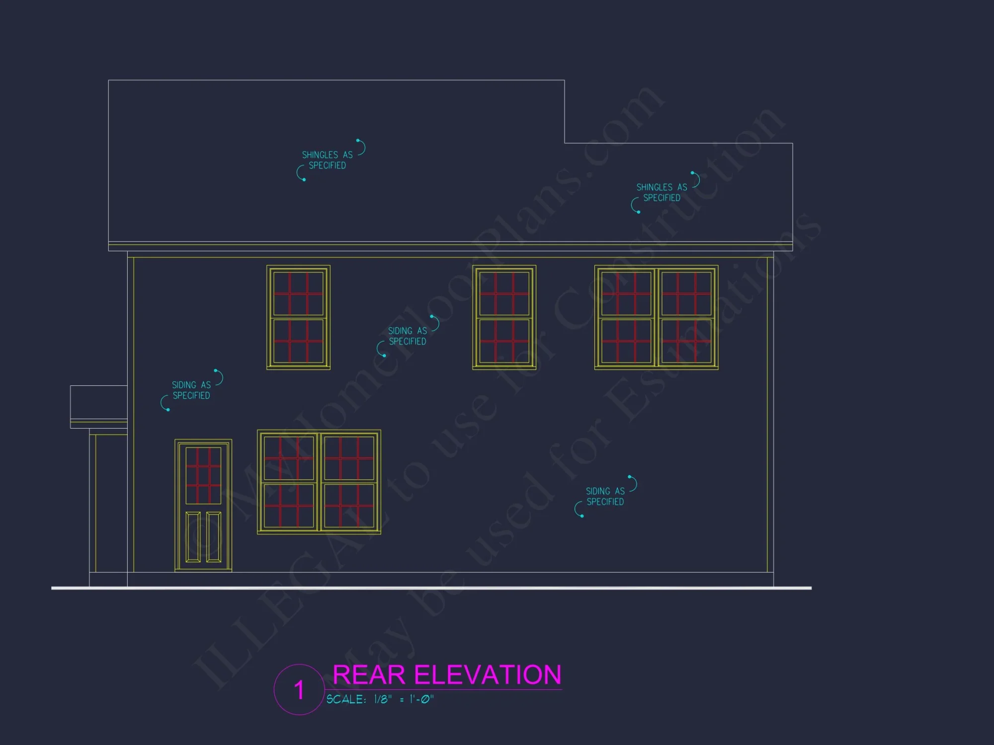 Two-Story 3-Bedroom Traditional house Plan with 2-Car Garage (1875 sq ft)