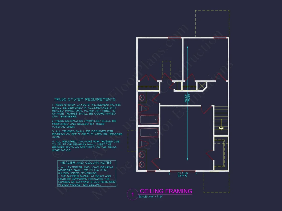 2-Story 3-Bedroom house Plan with Patio - 1384 Sq Ft