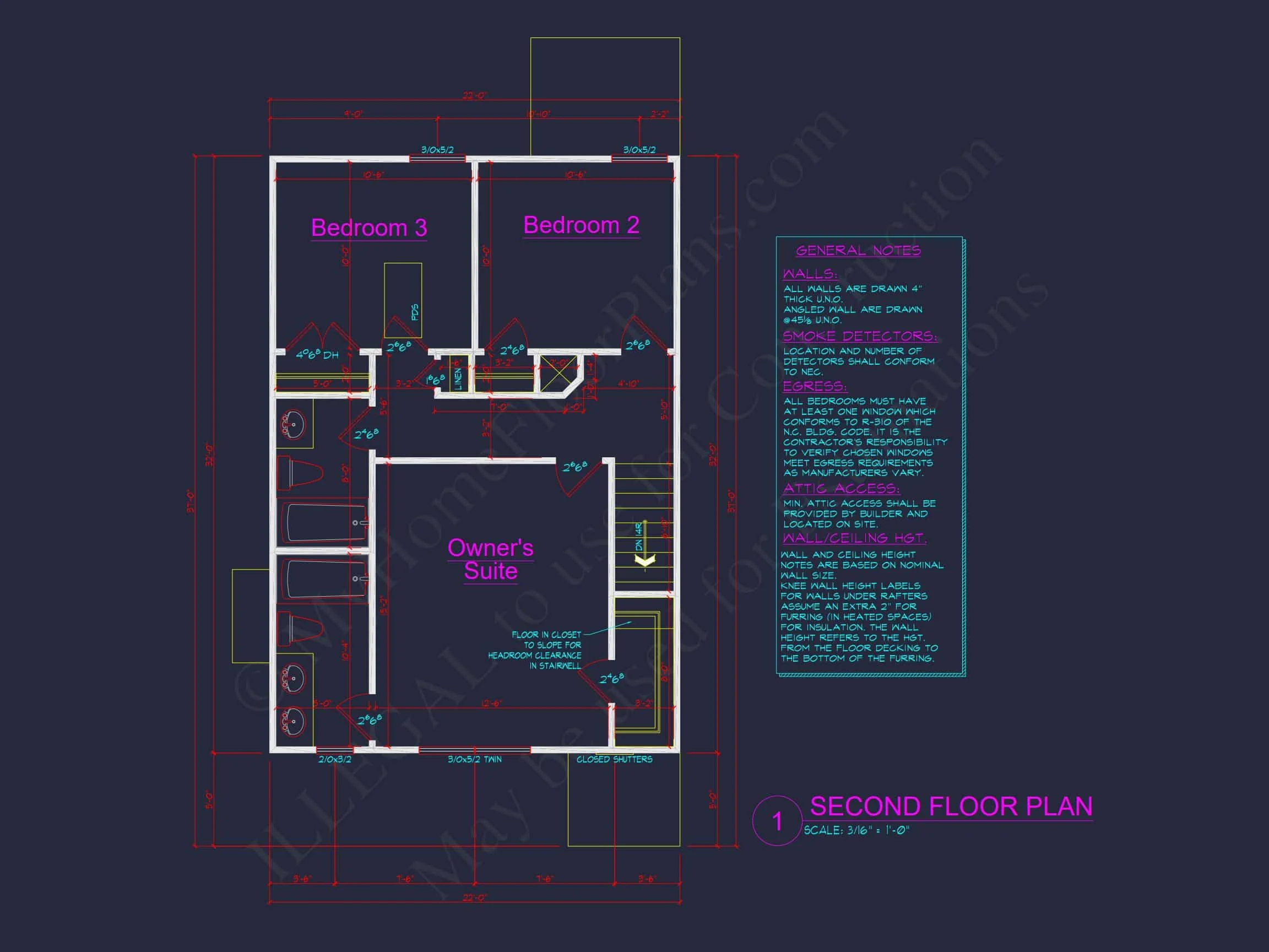 9-1587 HOUSE PLAN - 2-Story 3-Bedroom House Plan with Patio - 1384 Sq Ft 8 2-Story 3-Bedroom house Plan with Patio - 1384 Sq Ft