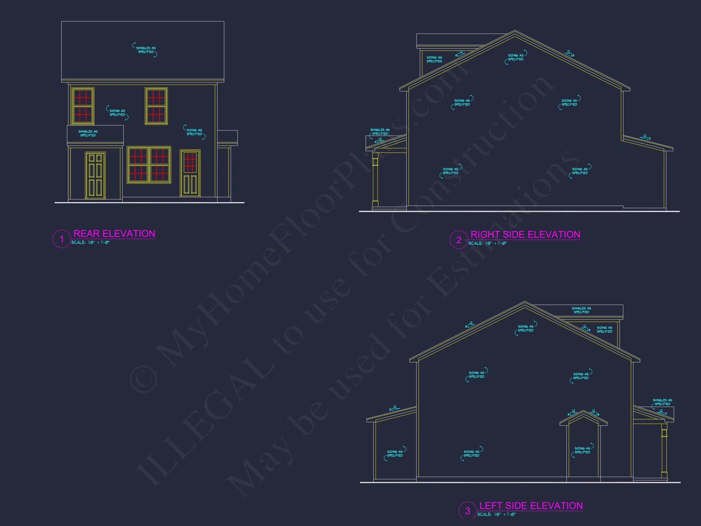 9-1587 HOUSE PLAN - 2-Story 3-Bedroom House Plan with Patio - 1384 Sq Ft 4 2-Story 3-Bedroom house Plan with Patio - 1384 Sq Ft