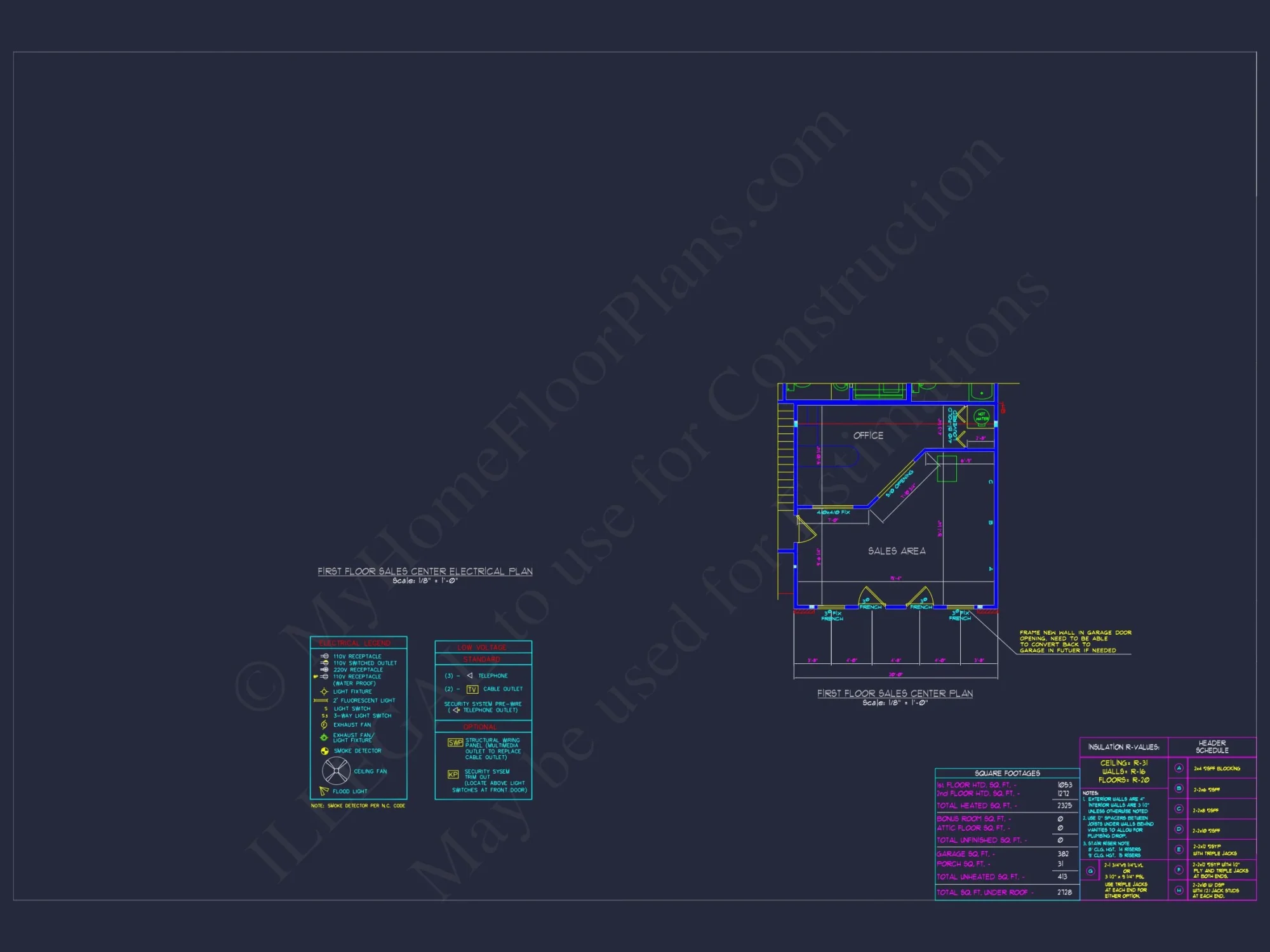 Modern Suburban house Plan with 2 Stories and Open Floor Design