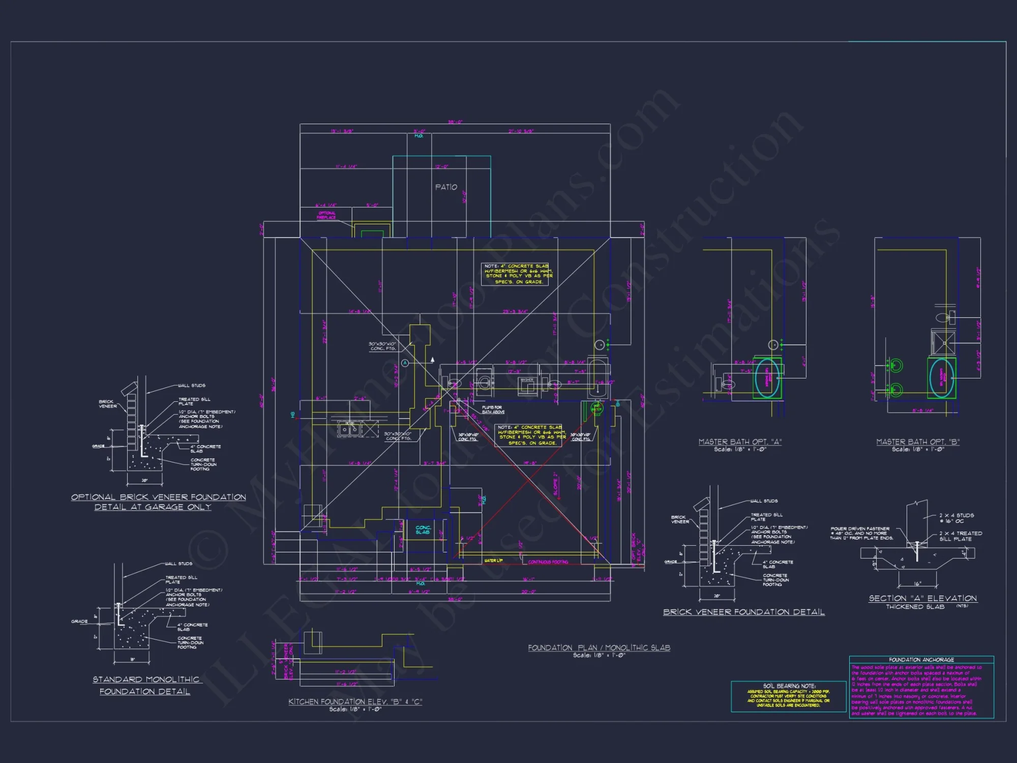Modern Suburban house Plan with 2 Stories and Open Floor Design