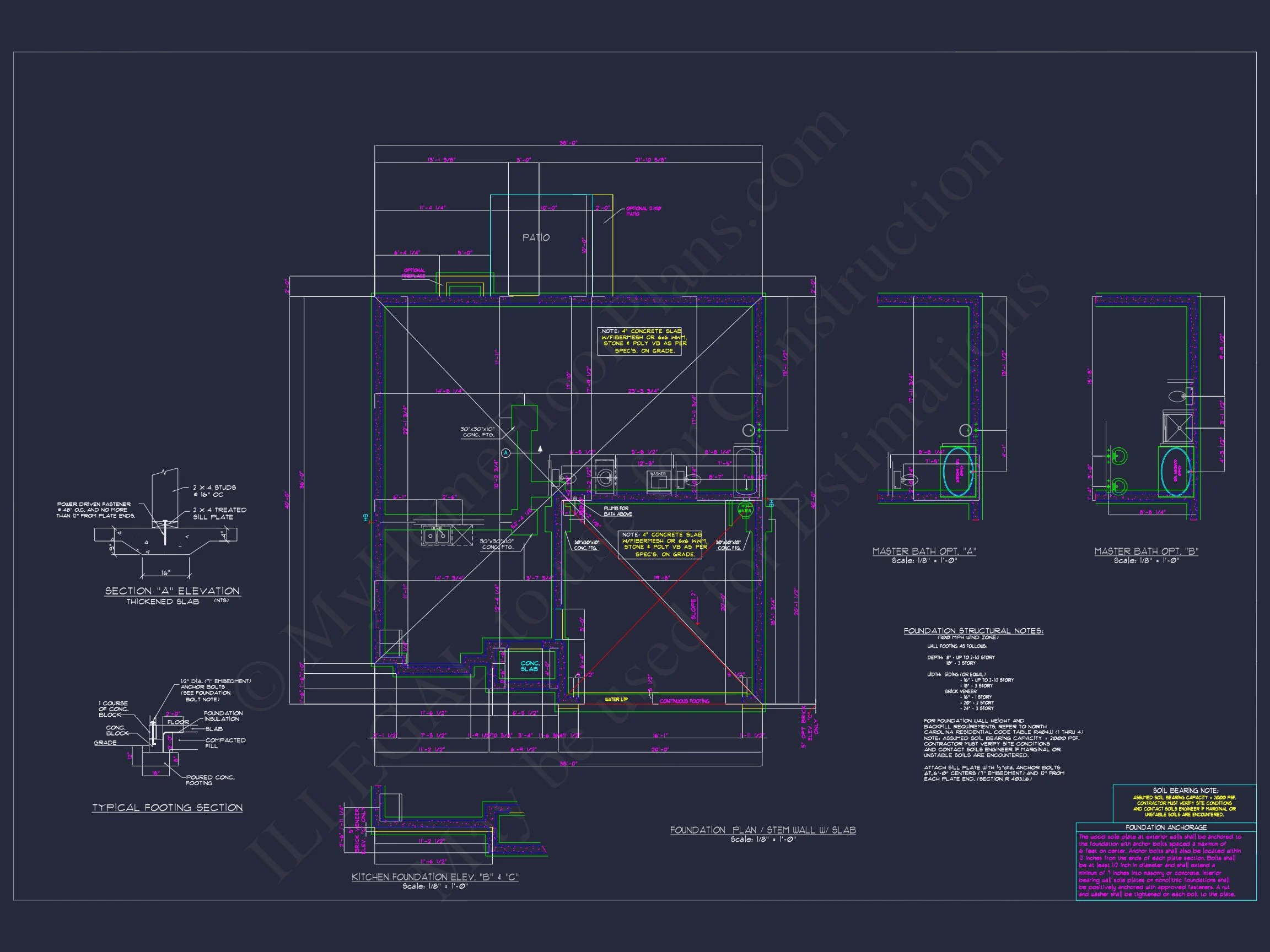 Modern Suburban house Plan with 2 Stories and Open Floor Design