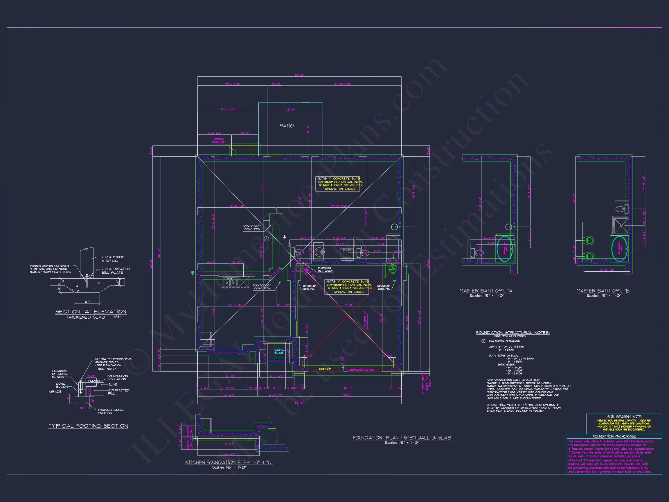 Modern Suburban house Plan with 2 Stories and Open Floor Design