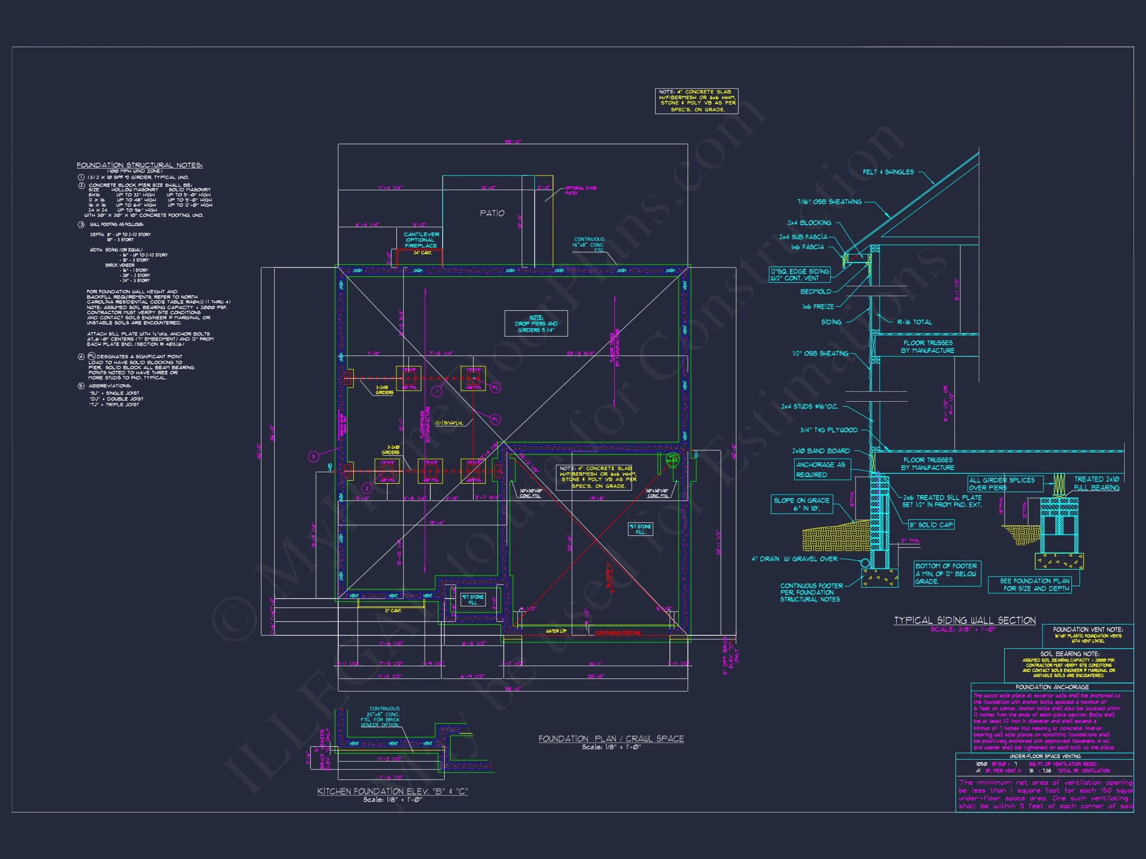 Modern Suburban house Plan with 2 Stories and Open Floor Design
