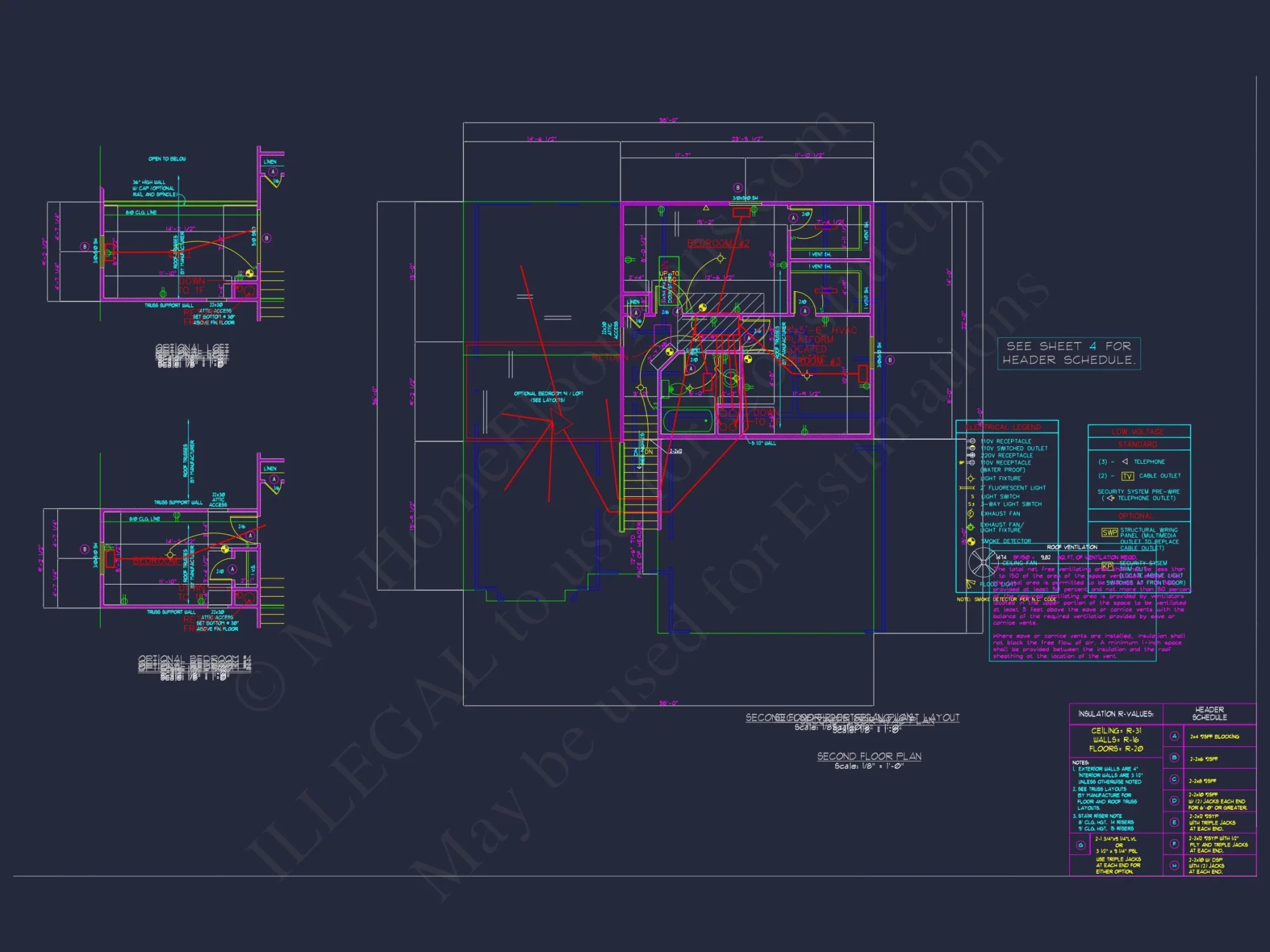 Modern Suburban house Plan with 2 Stories and Open Floor Design