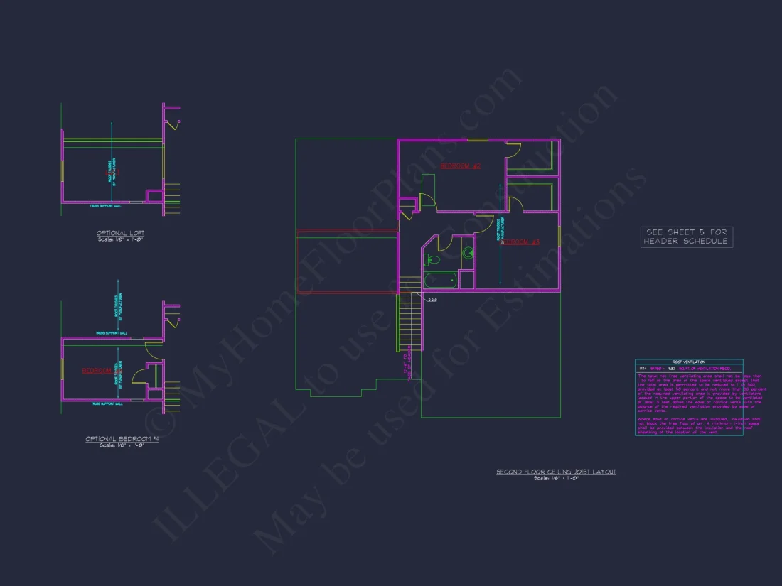 Modern Suburban house Plan with 2 Stories and Open Floor Design