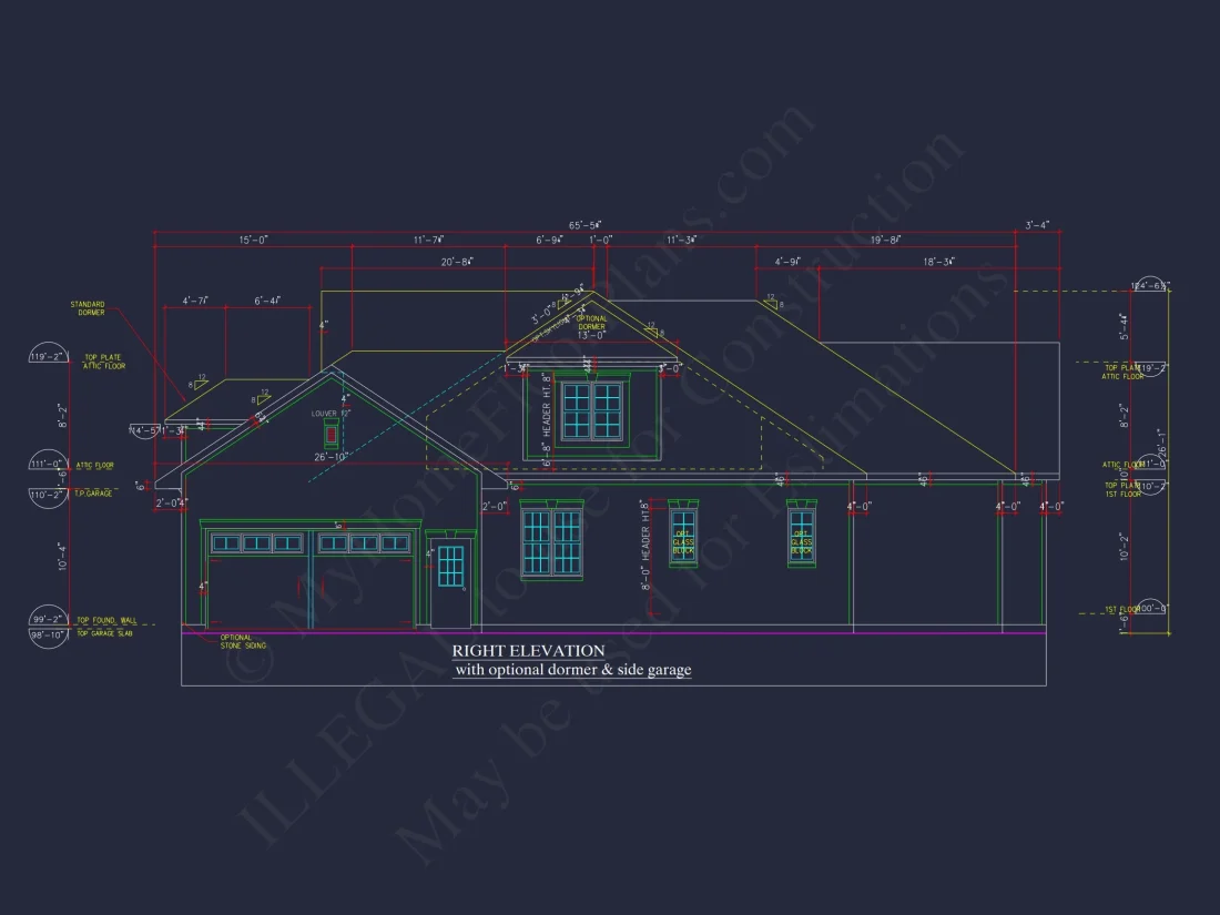 2-Story Craftsman house Plan w/Open Floor Plan (2605 Sq Ft)