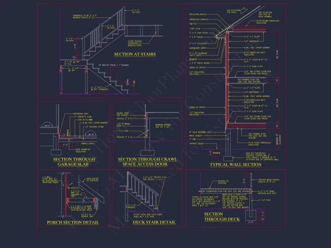 Traditional Ranch house Plan - 2539 Sq Ft - 4 Bed, 3 Bath - Blueprint & CAD Designs