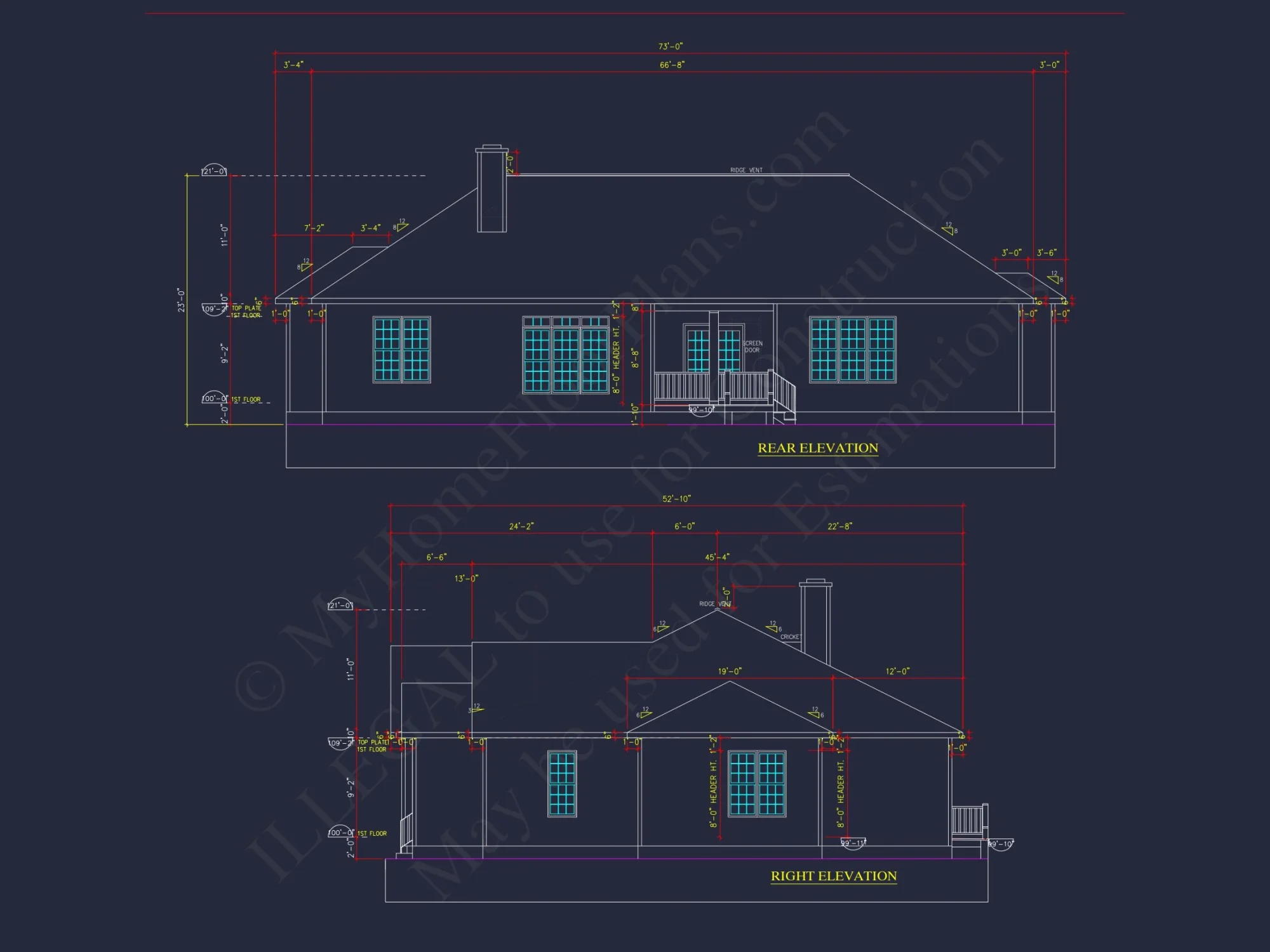 Traditional Ranch house Plan - 2539 Sq Ft - 4 Bed, 3 Bath - Blueprint & CAD Designs