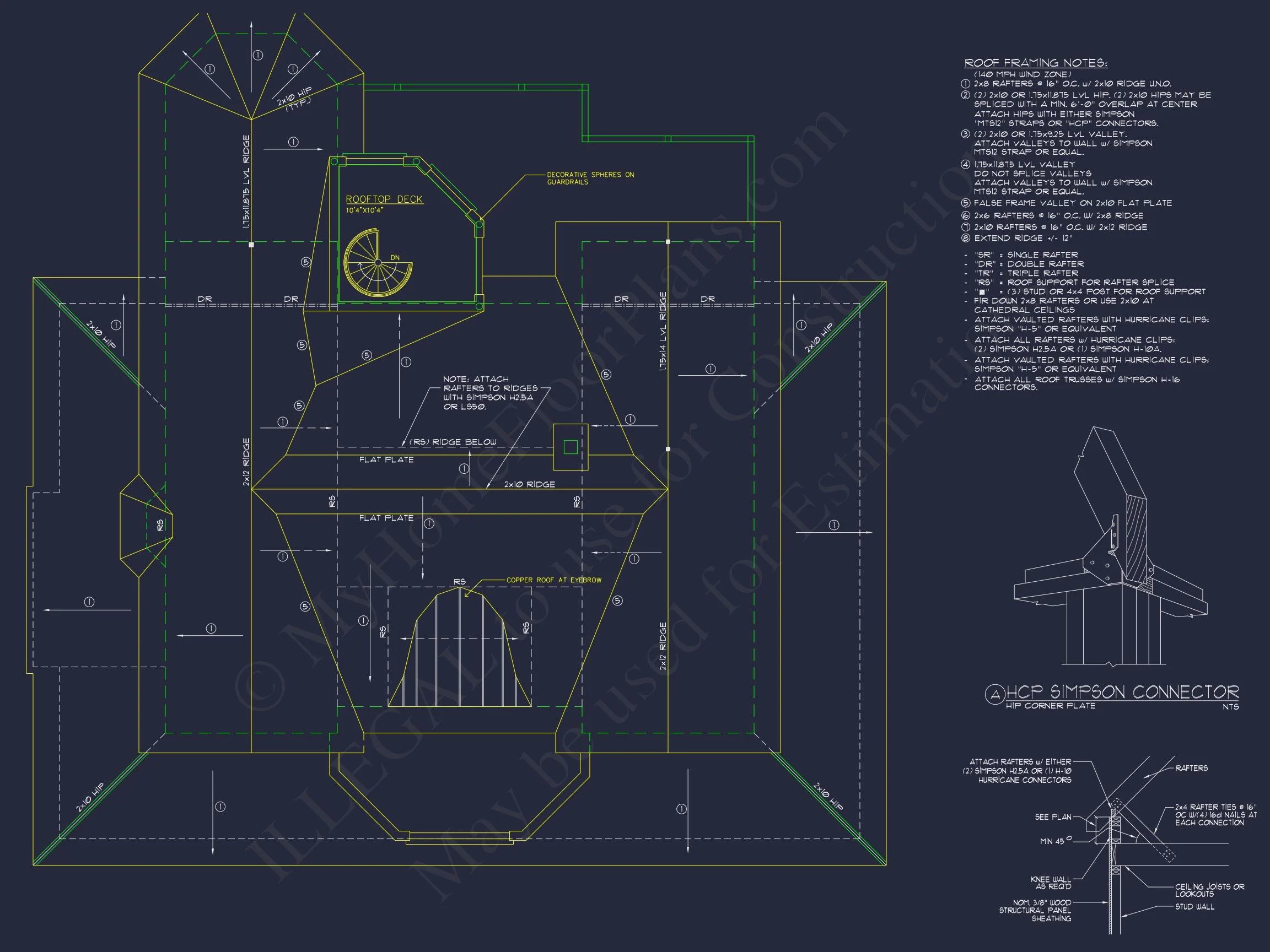 9-1226 HOUSE PLAN - Coastal Farmhouse Home Plan - 4-Bed, 3-Bath, 3,200 SF 21 Beach house Plan w/Elevator, 4 Beds, 3 Baths, & Garage