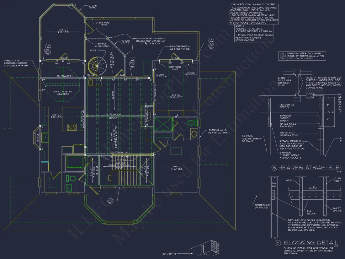 Beach house Plan w/Elevator, 4 Beds, 3 Baths, & Garage