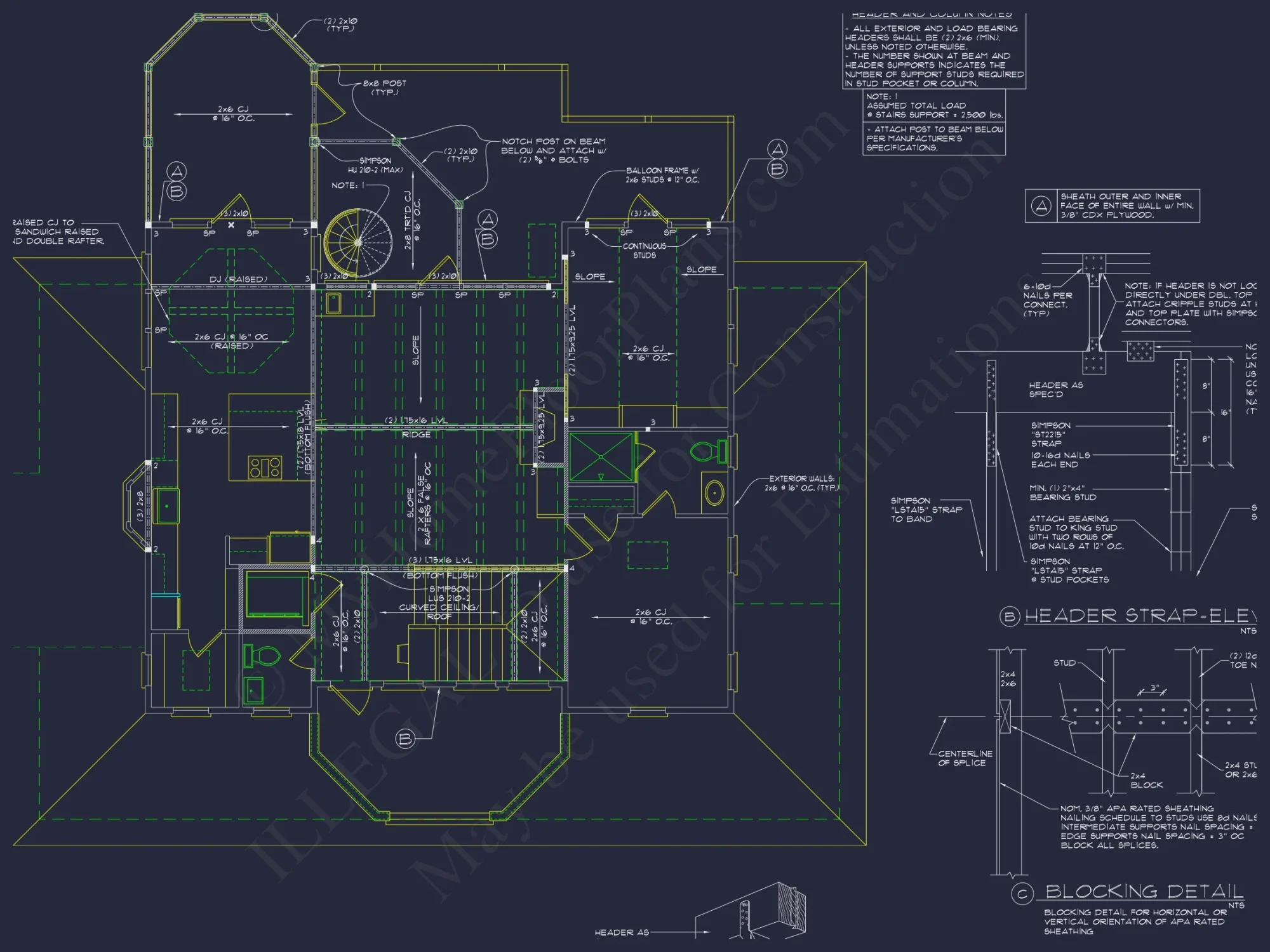 Beach house Plan w/Elevator, 4 Beds, 3 Baths, & Garage