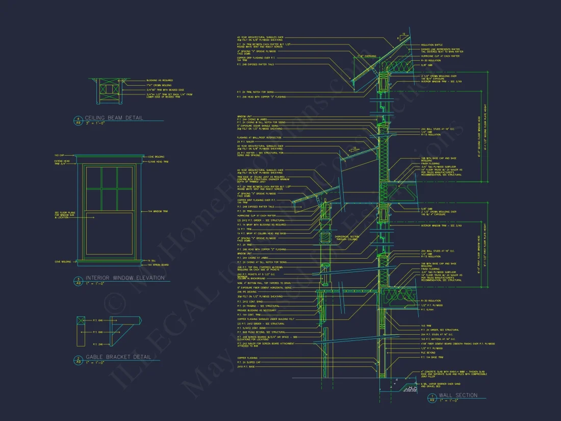 Beach house Plan w/Elevator, 4 Beds, 3 Baths, & Garage