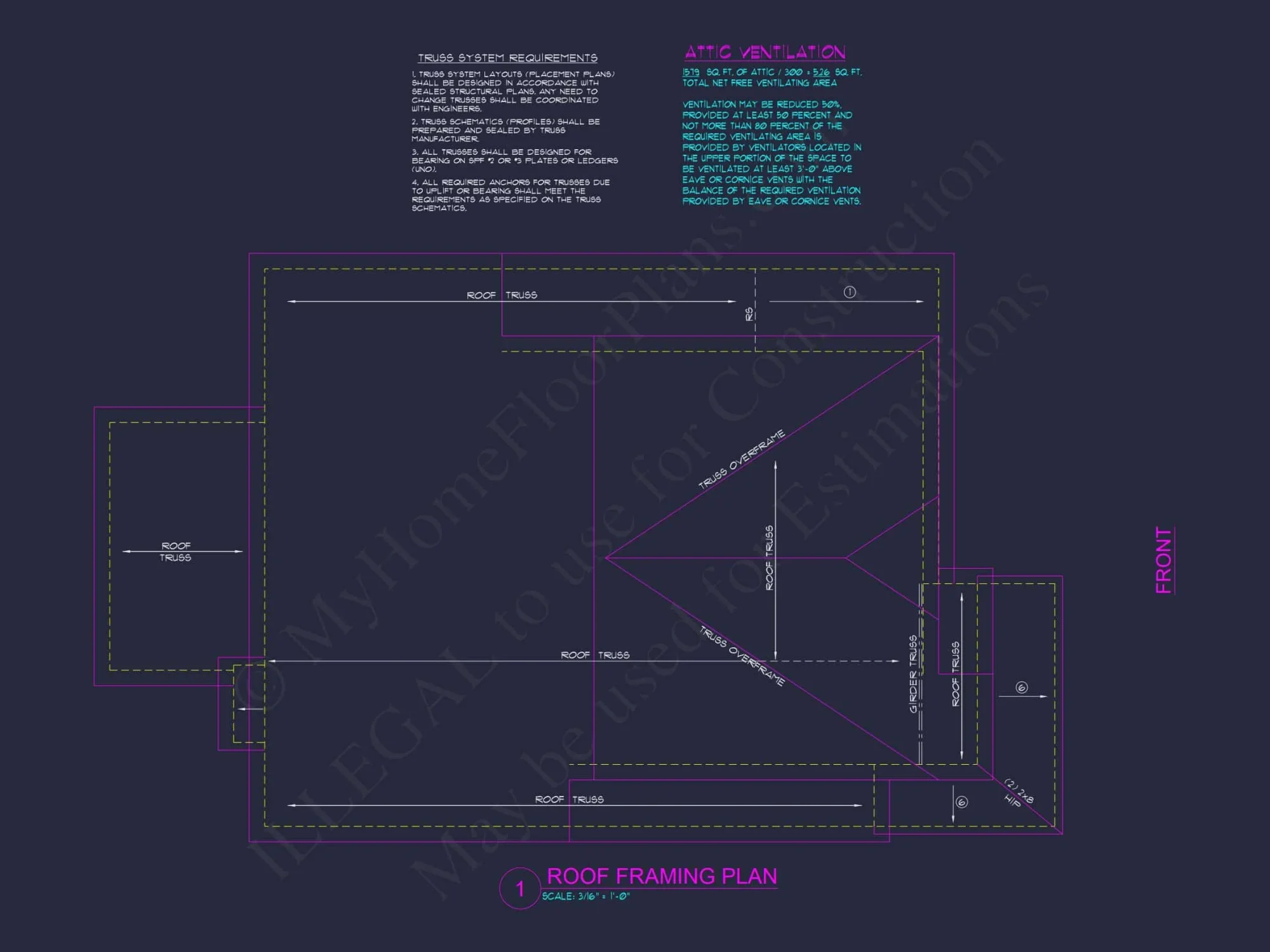 2 Story Craftsman house Plan - 2525 Sq Ft, 4 Beds, 3 Baths, 2 Car Garage Blueprint Design