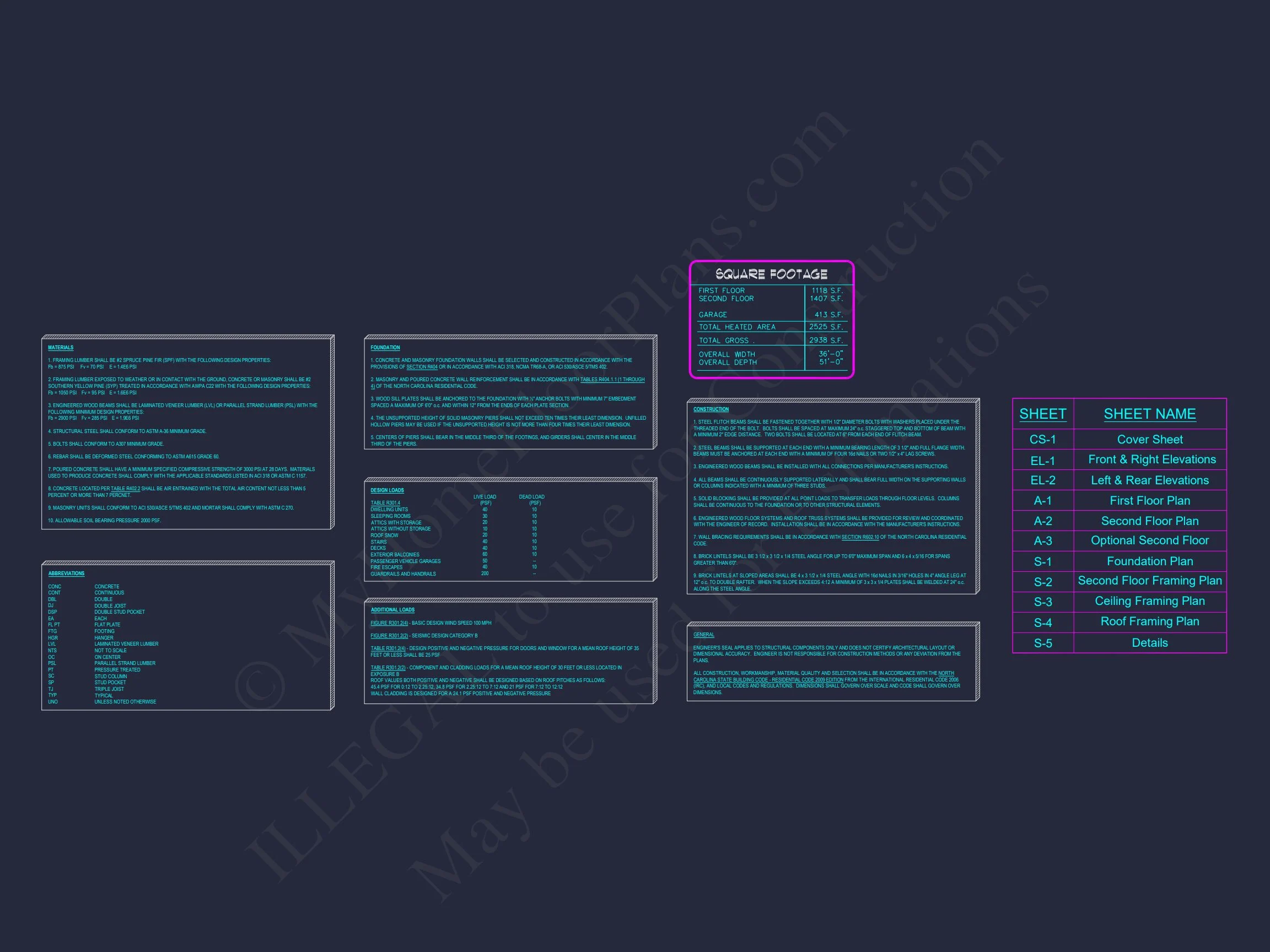 9-1202A HOUSE PLAN -Modern Farmhouse Plan - 4-Bed, 3-Bath, 2,525 SF 11 2 Story Craftsman house Plan - 2525 Sq Ft, 4 Beds, 3 Baths, 2 Car Garage Blueprint Design