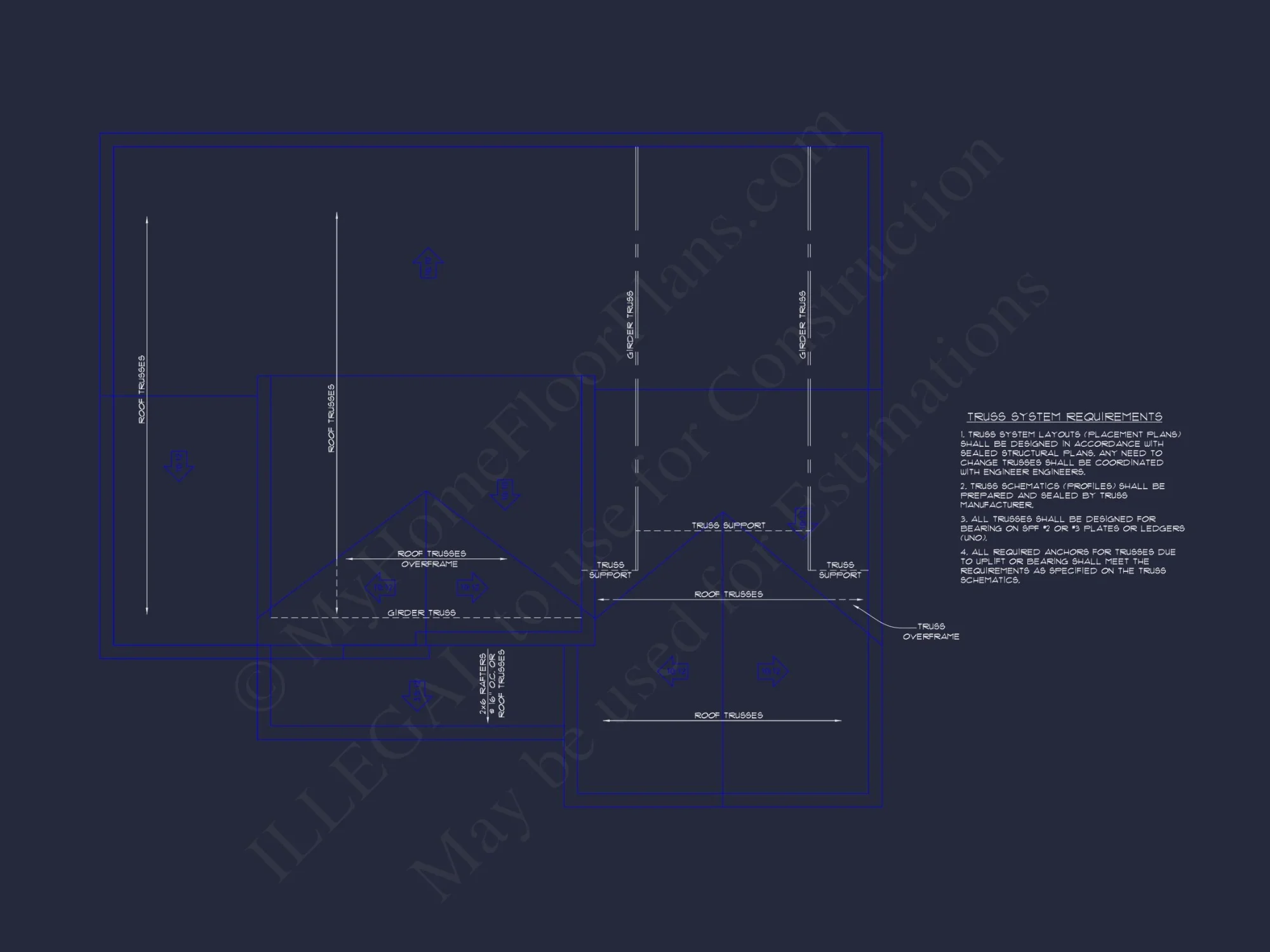 Modern Craftsman house Plan - Detailed Floor Plan and CAD Design