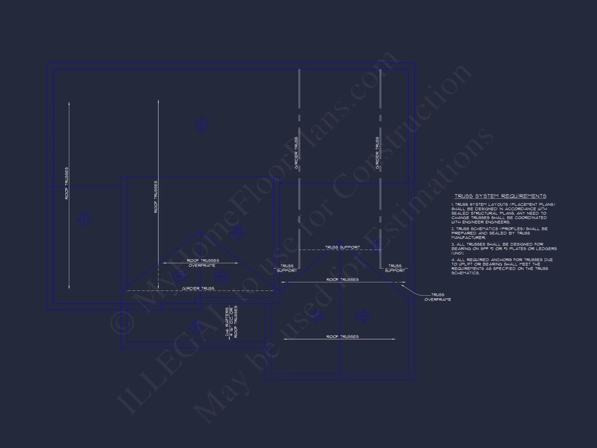 Modern Craftsman house Plan - Detailed Floor Plan and CAD Design