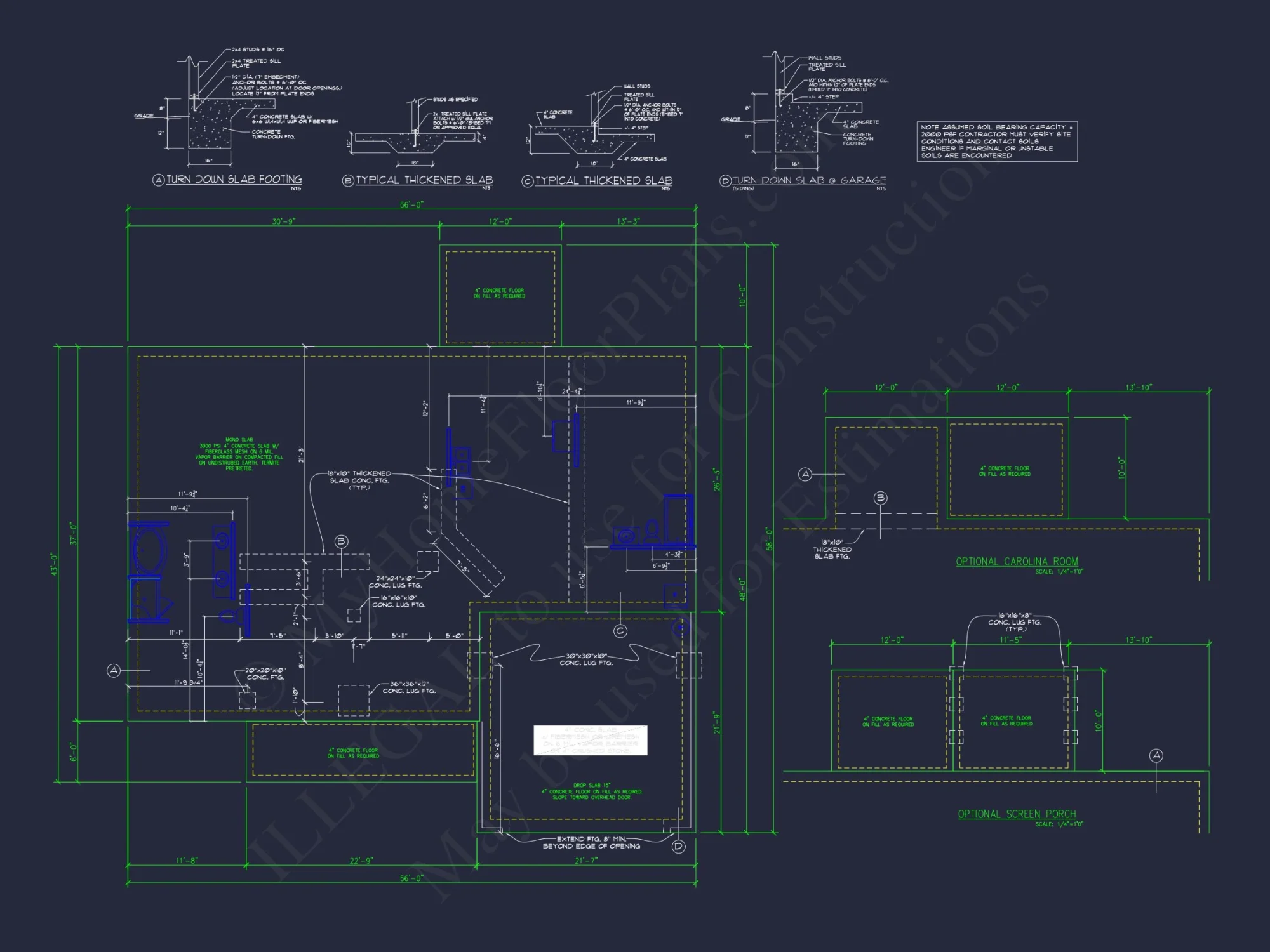 Modern Craftsman house Plan - Detailed Floor Plan and CAD Design