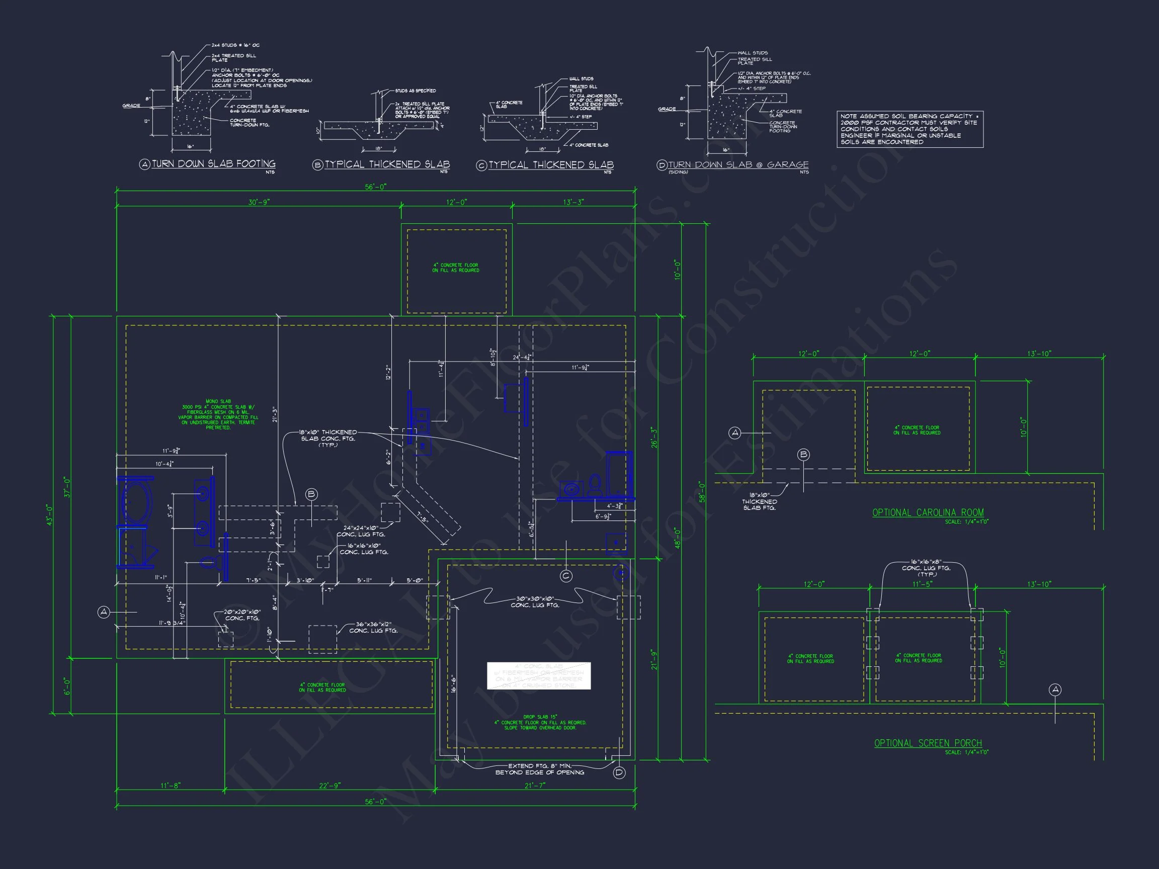 Modern Craftsman house Plan - Detailed Floor Plan and CAD Design
