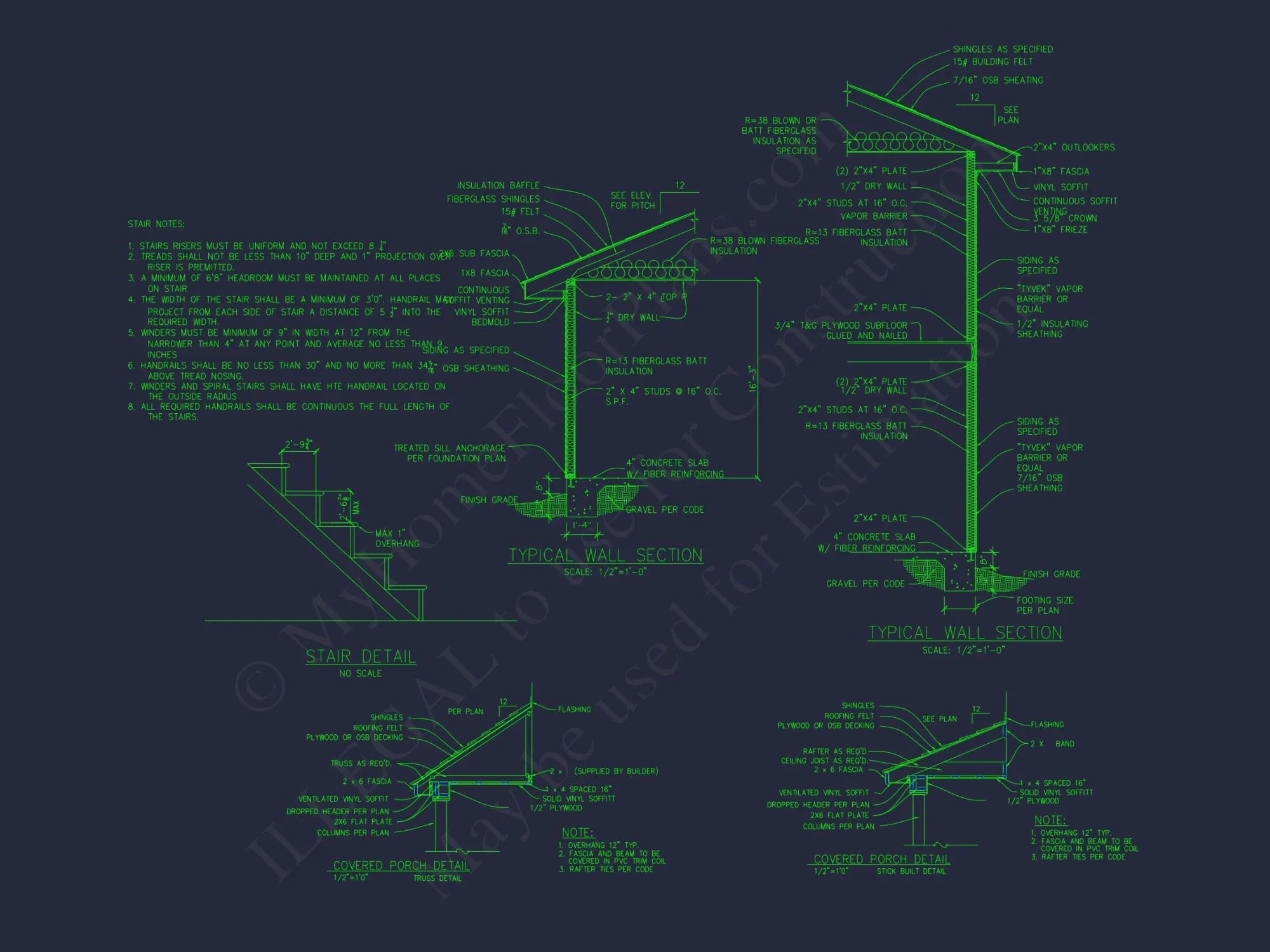 Modern Craftsman house Plan - Detailed Floor Plan and CAD Design