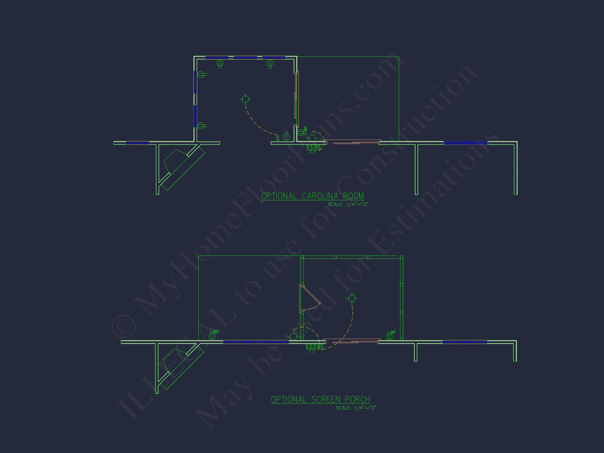 Modern Craftsman house Plan - Detailed Floor Plan and CAD Design