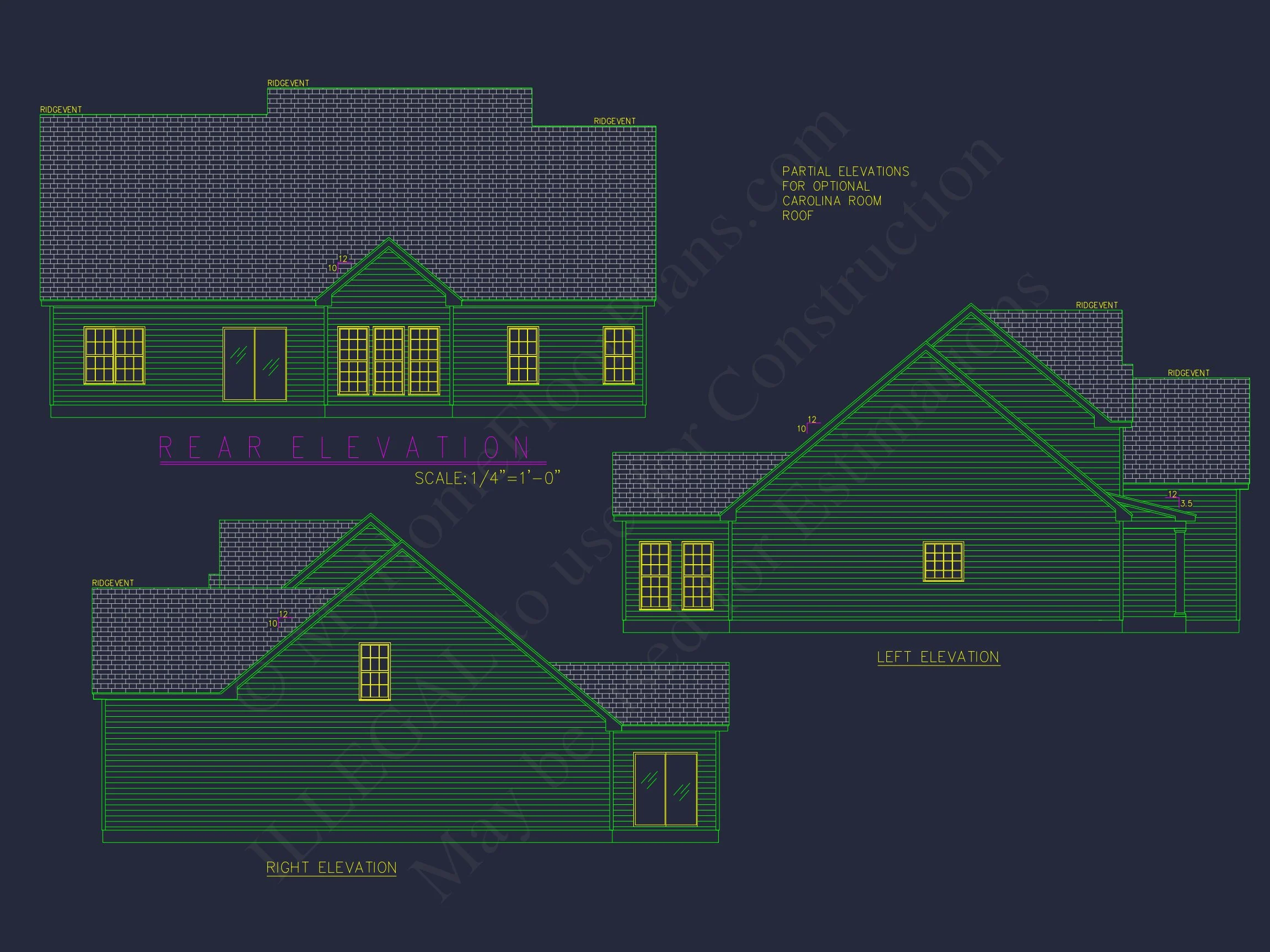 Modern Craftsman house Plan - Detailed Floor Plan and CAD Design