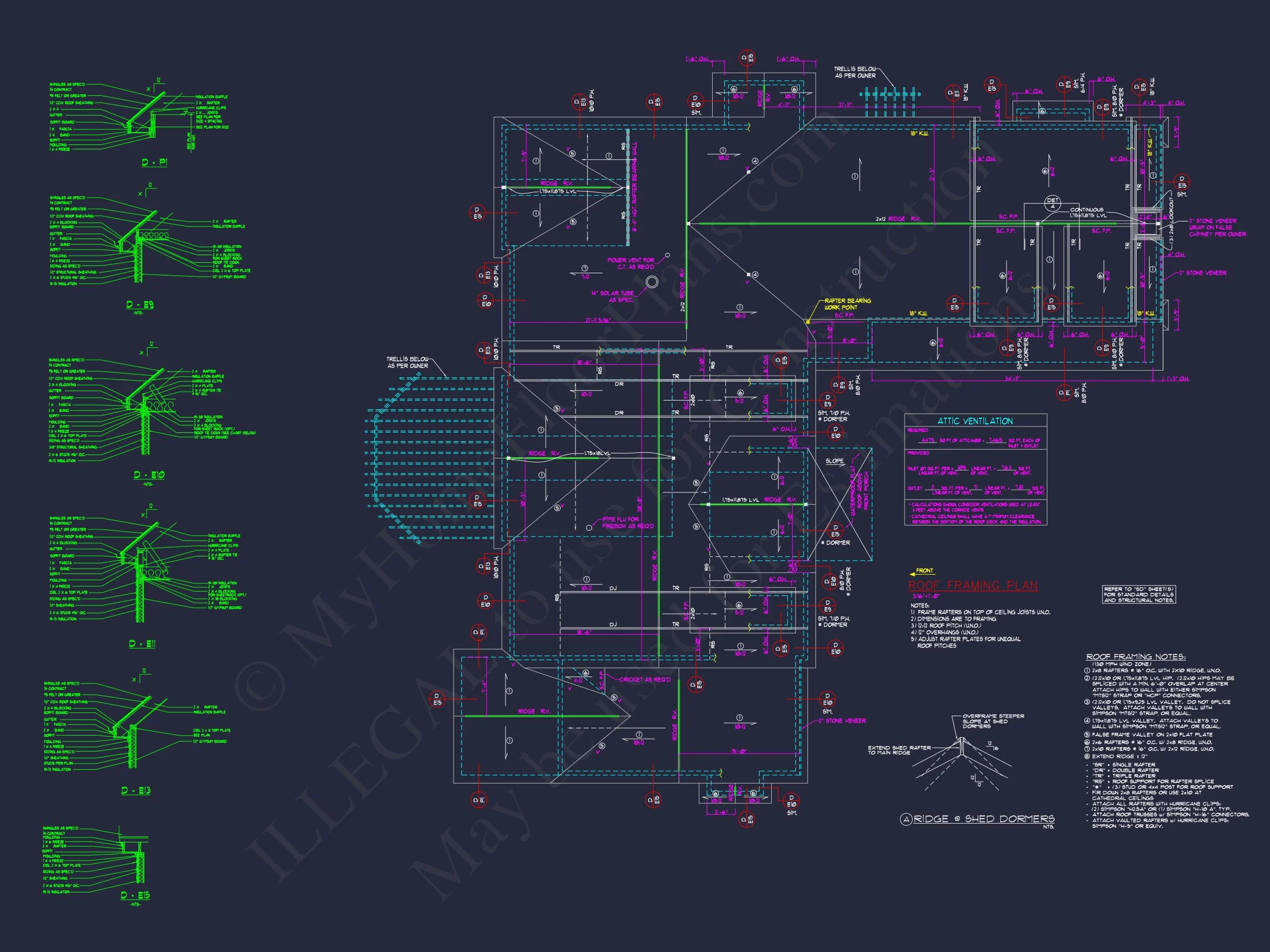 9-1112 HOUSE PLAN - Modern Farmhouse Plan - 4-Bed, 3-Bath, 3,321 SF 15 Traditional 2-Story house Plan with Open Floor Plan - 3321 Sq Ft