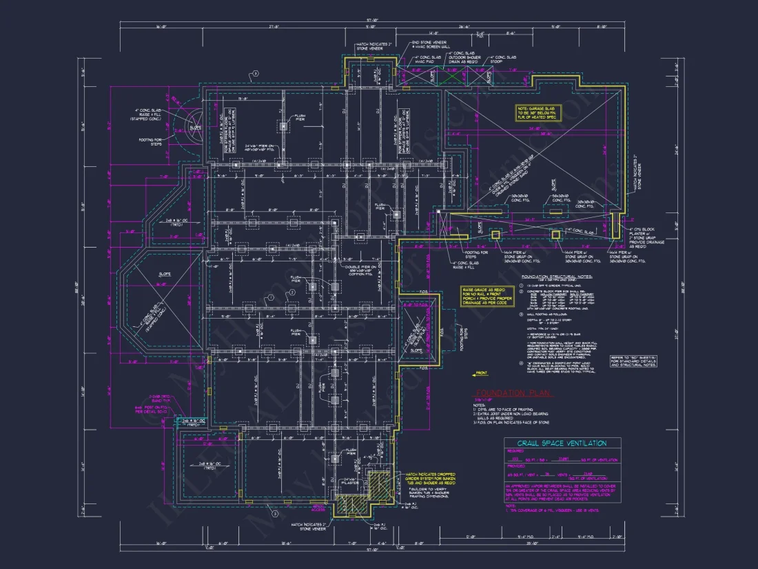 Traditional 2-Story house Plan with Open Floor Plan - 3321 Sq Ft