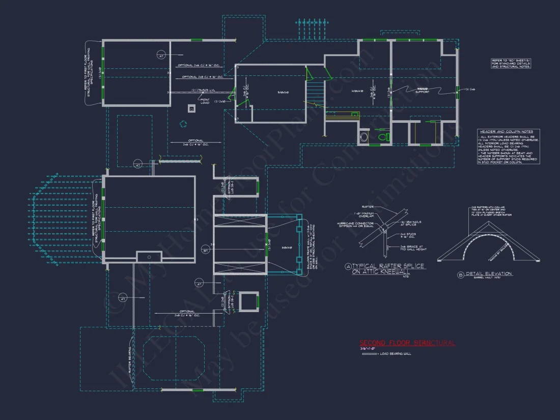 Traditional 2-Story house Plan with Open Floor Plan - 3321 Sq Ft