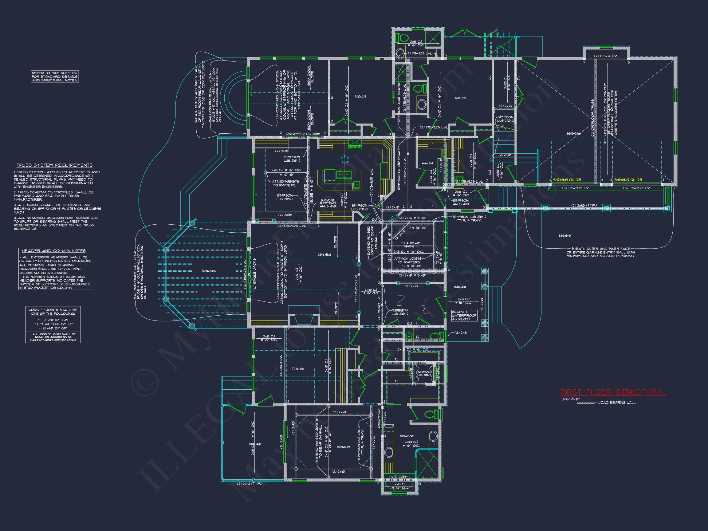 9-1112 HOUSE PLAN - Modern Farmhouse Plan - 4-Bed, 3-Bath, 3,321 SF 12 Traditional 2-Story house Plan with Open Floor Plan - 3321 Sq Ft