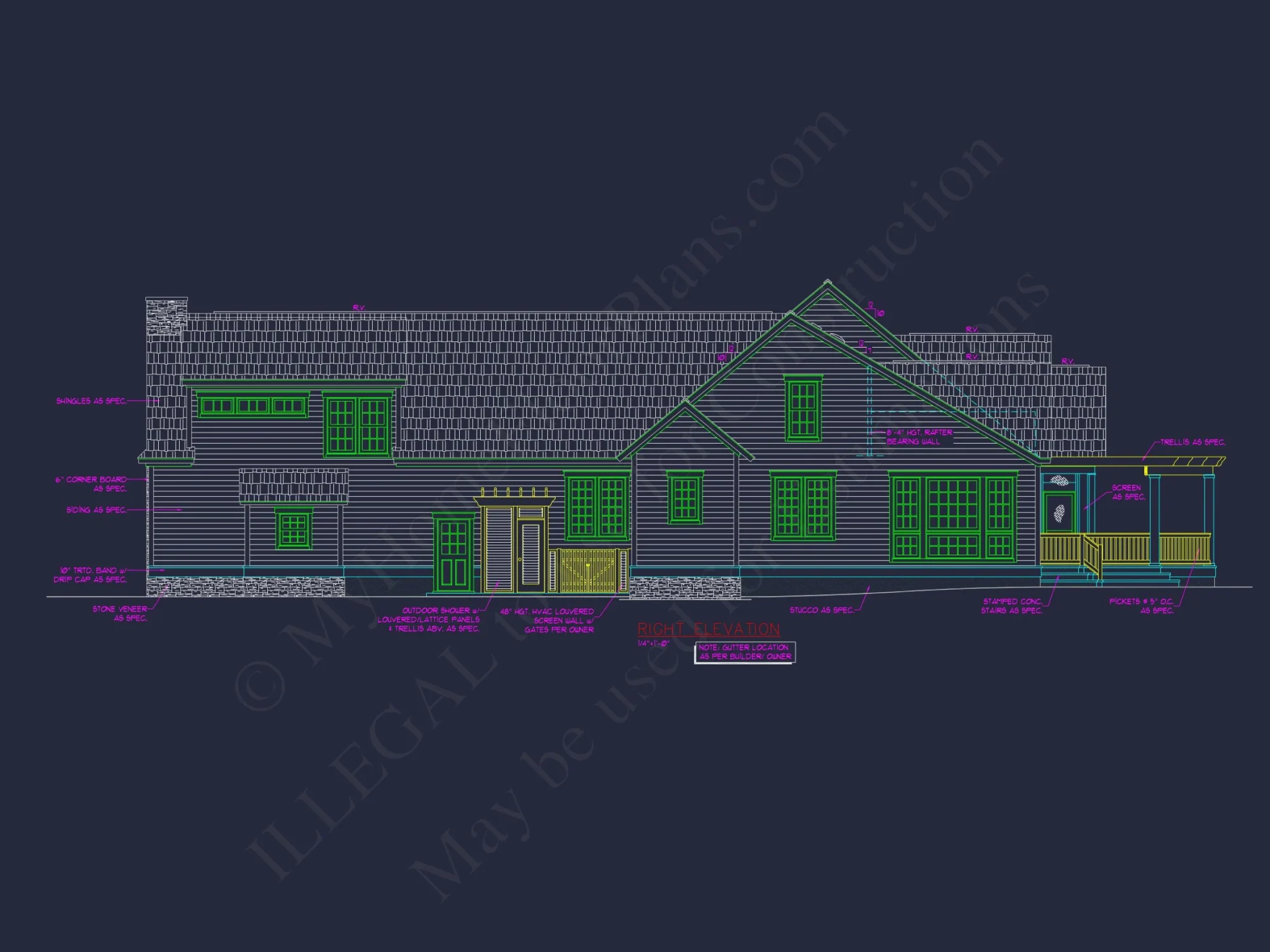 Traditional 2-Story house Plan with Open Floor Plan - 3321 Sq Ft
