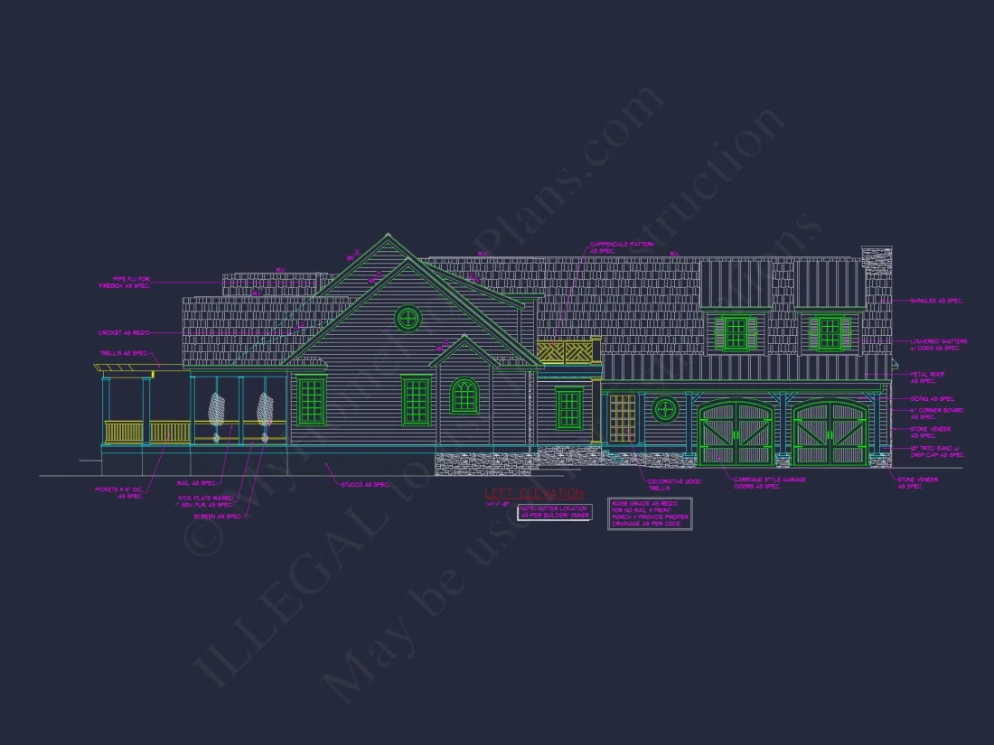 Traditional 2-Story house Plan with Open Floor Plan - 3321 Sq Ft