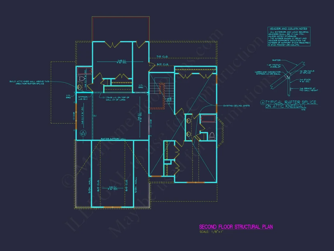Classic 2-Story house Plan with CAD Designs and Bonus Spaces